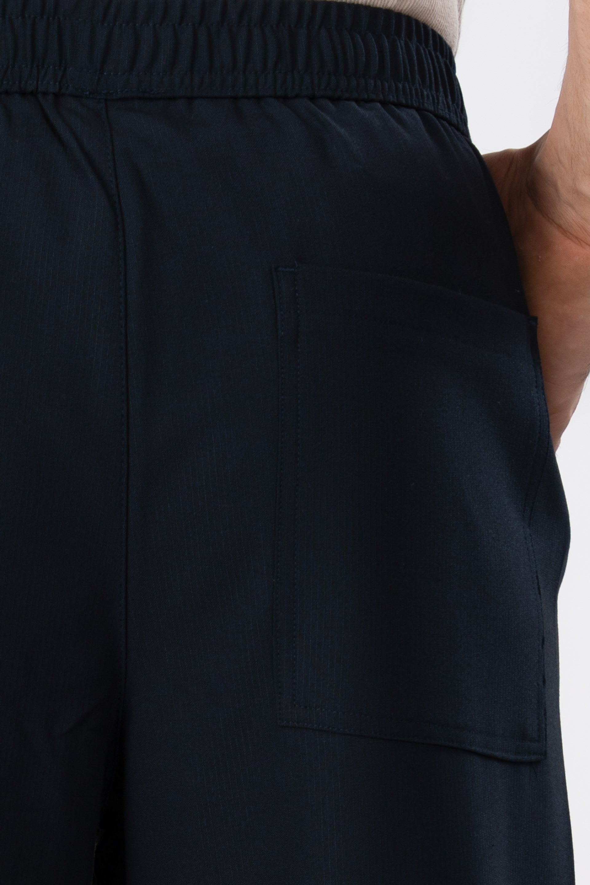 Easy Iron Flexiwaist Relaxed Trouser In Blue