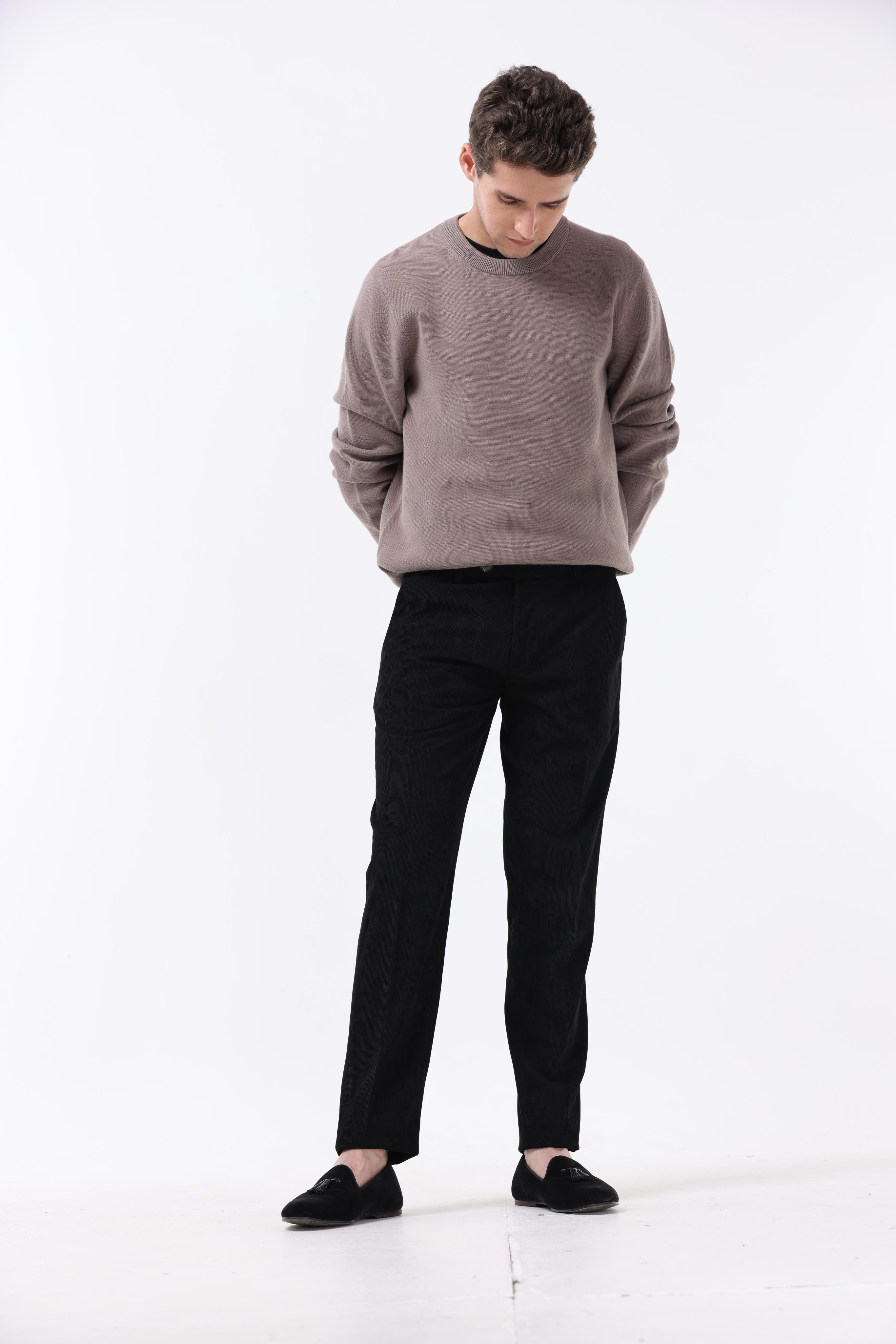 Statement Corduroy Trouser In Black