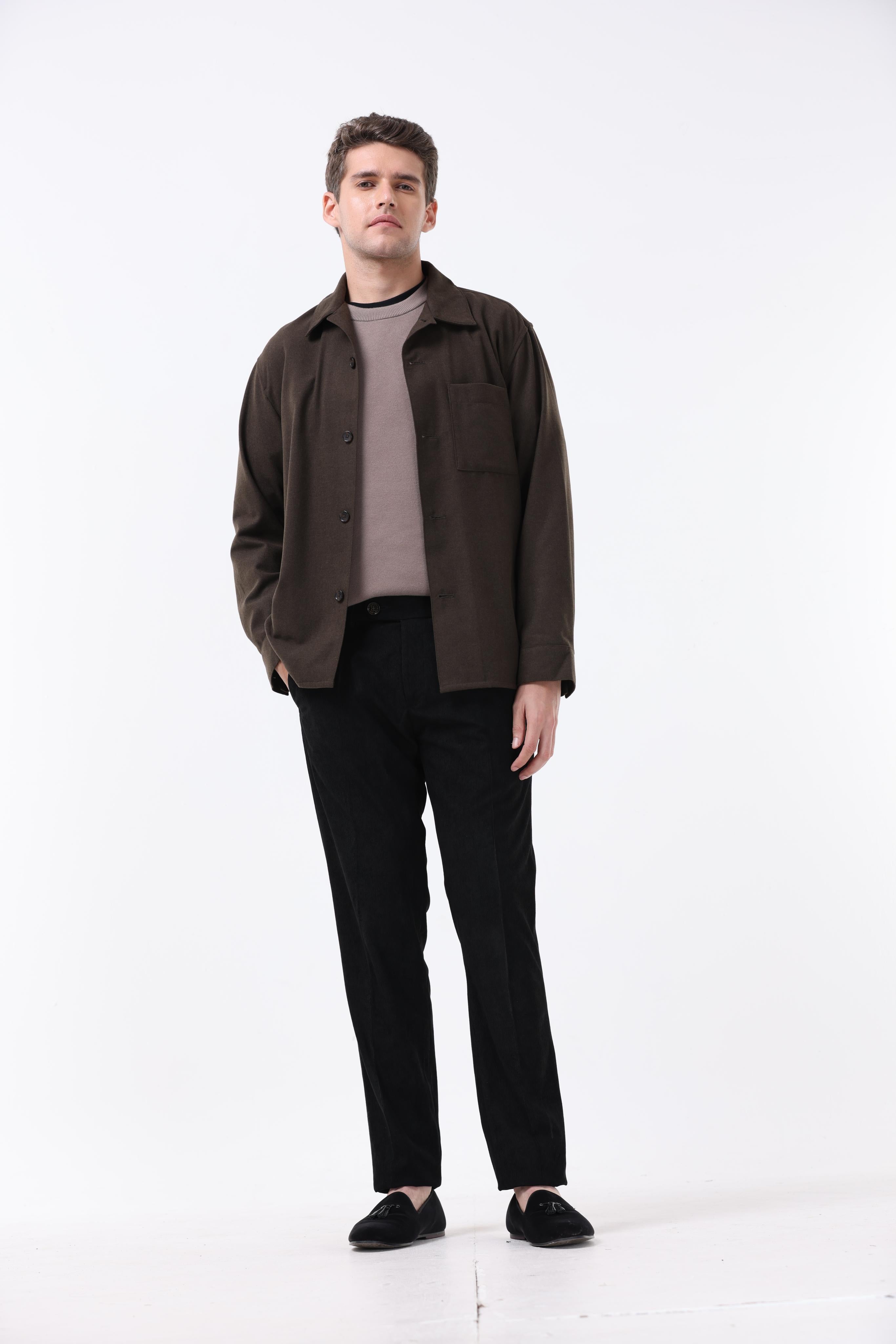 Statement Corduroy Trouser In Black