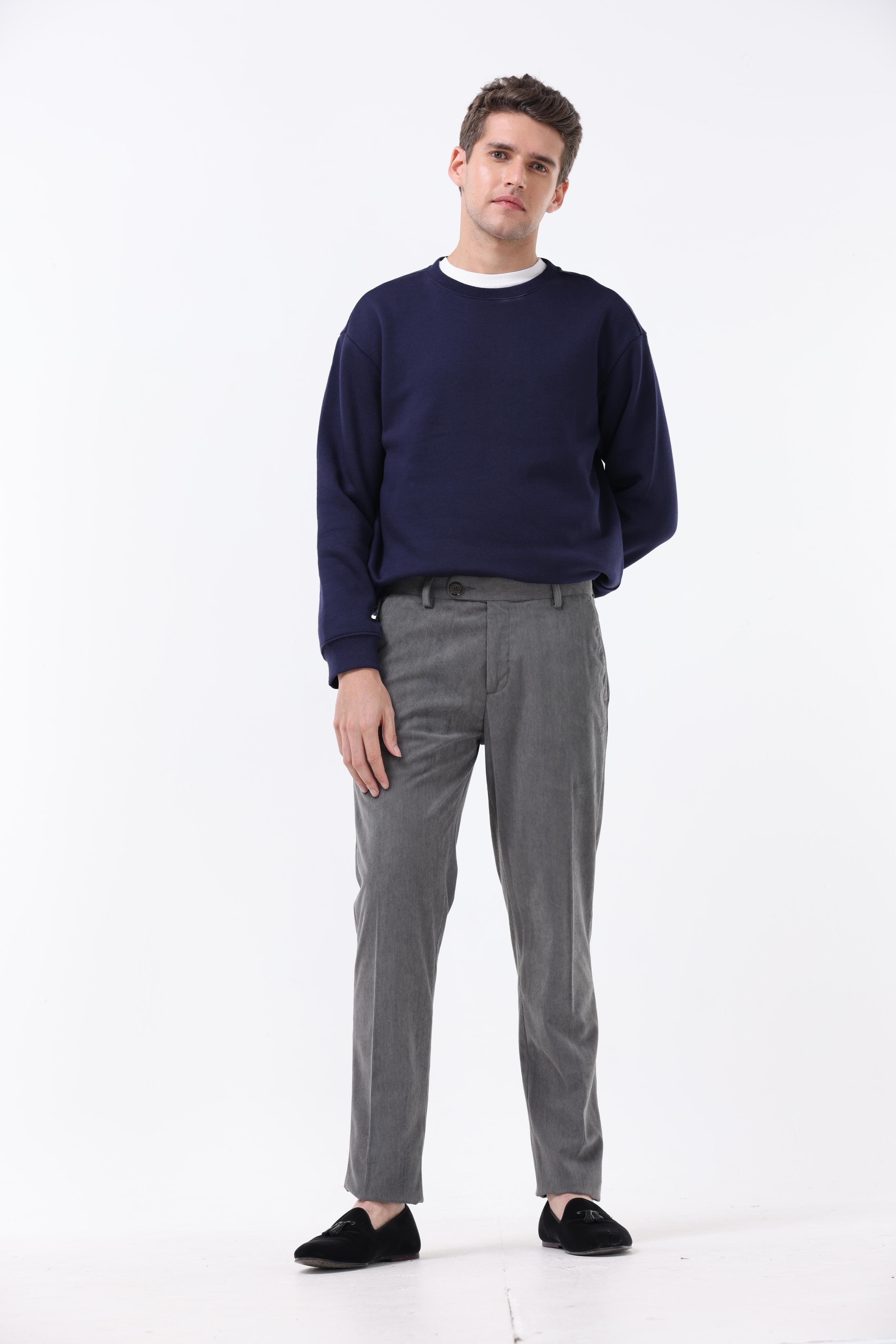 Statement Corduroy Trouser In Grey
