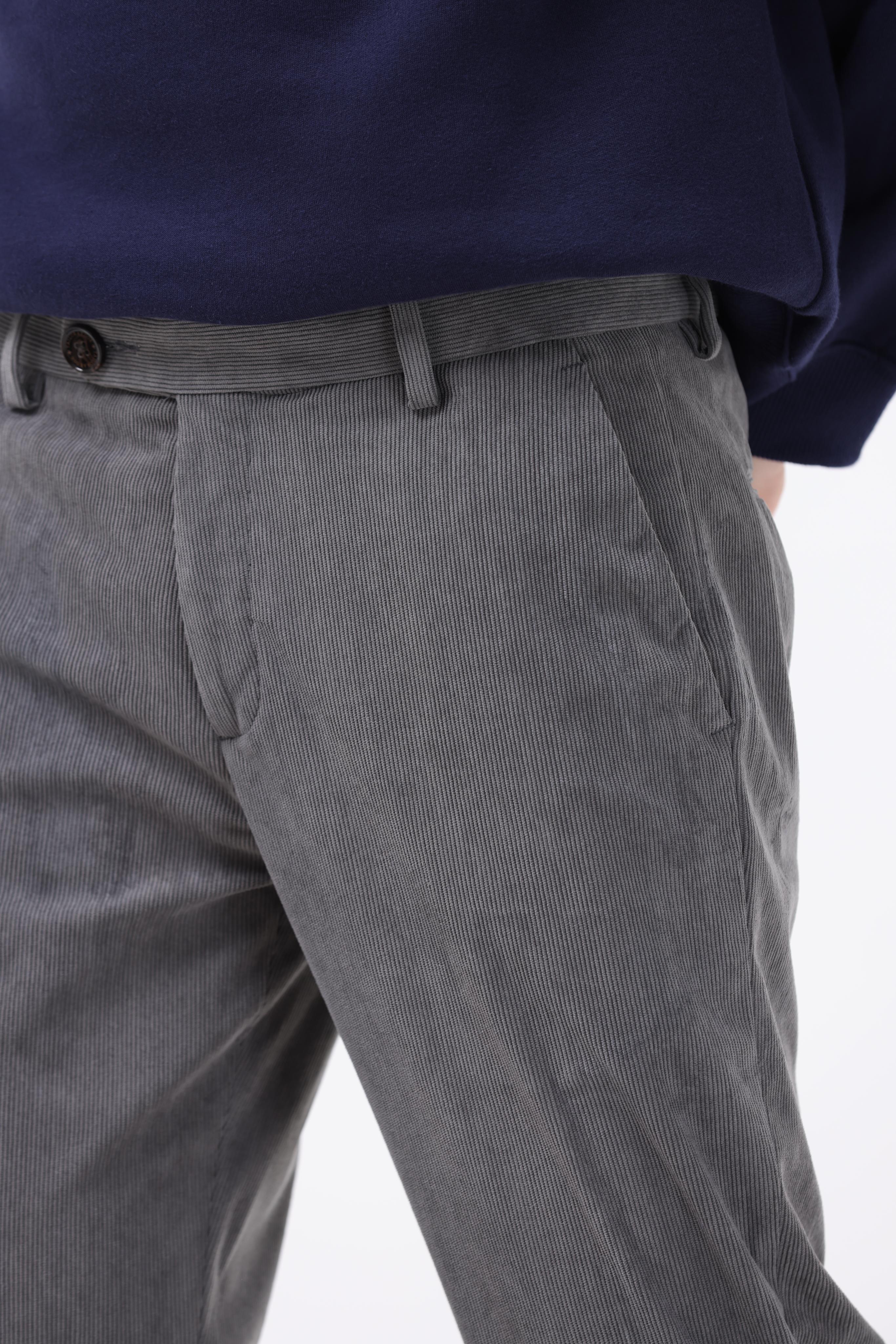 Statement Corduroy Trouser In Grey