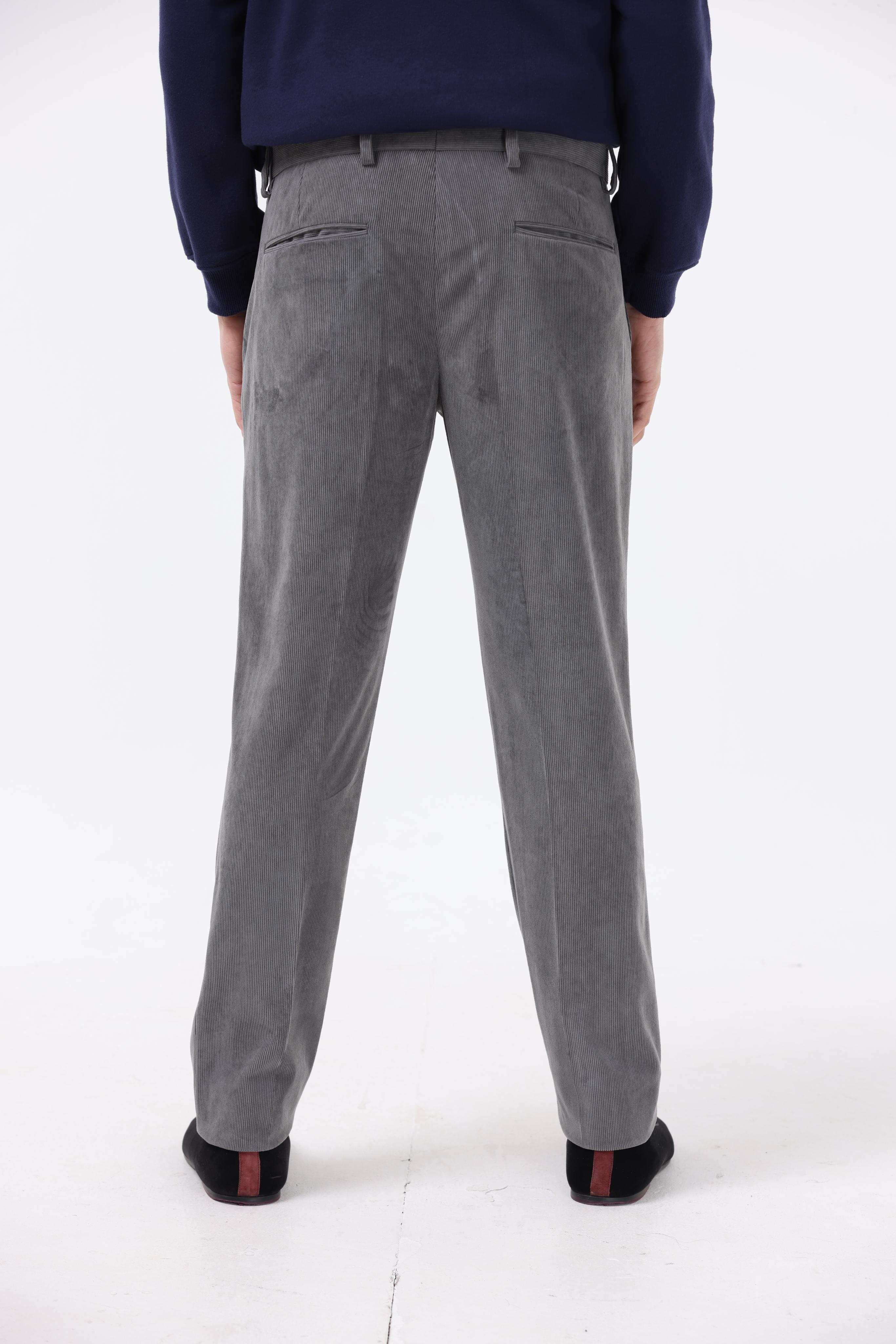Statement Corduroy Trouser In Grey