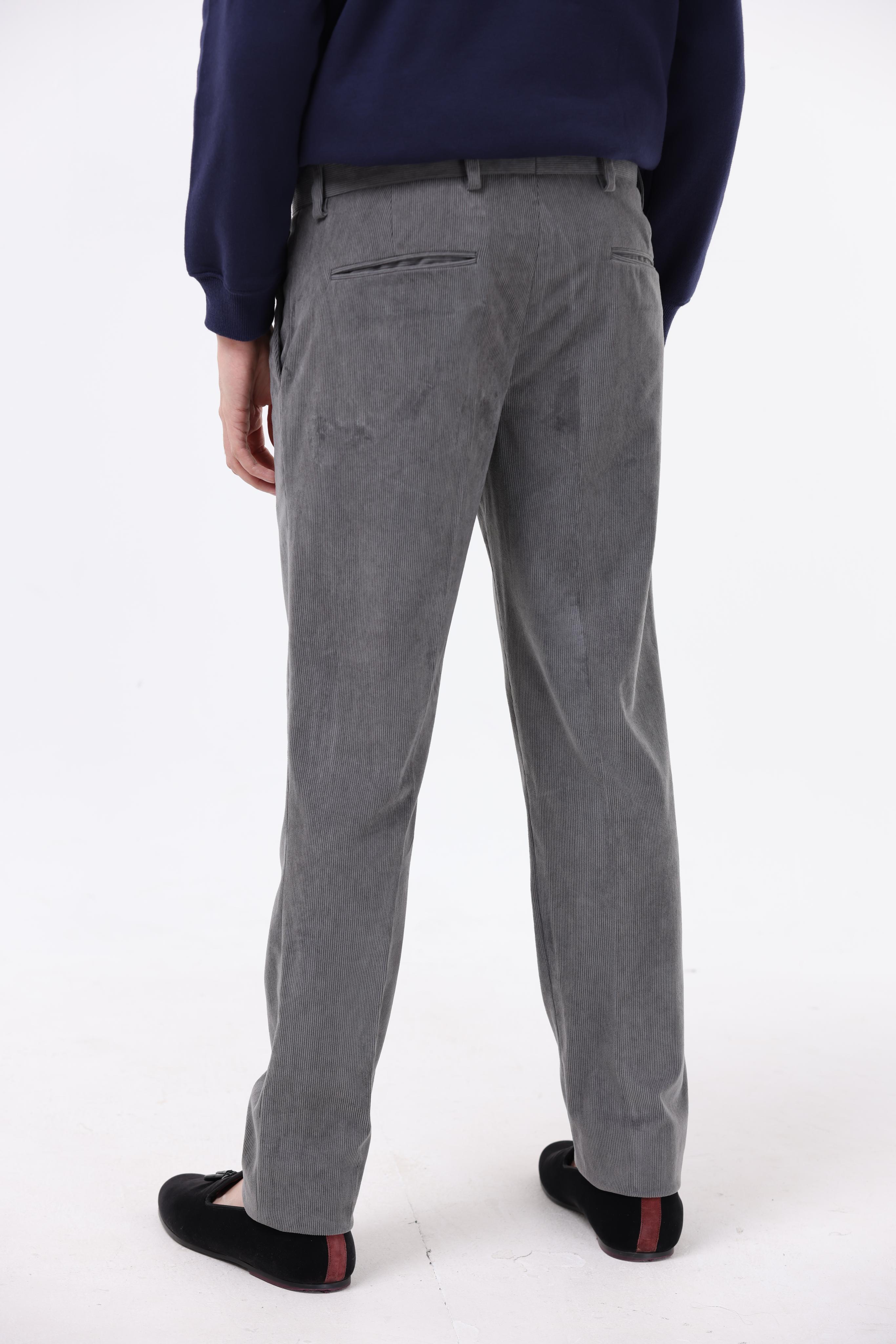 Statement Corduroy Trouser In Grey
