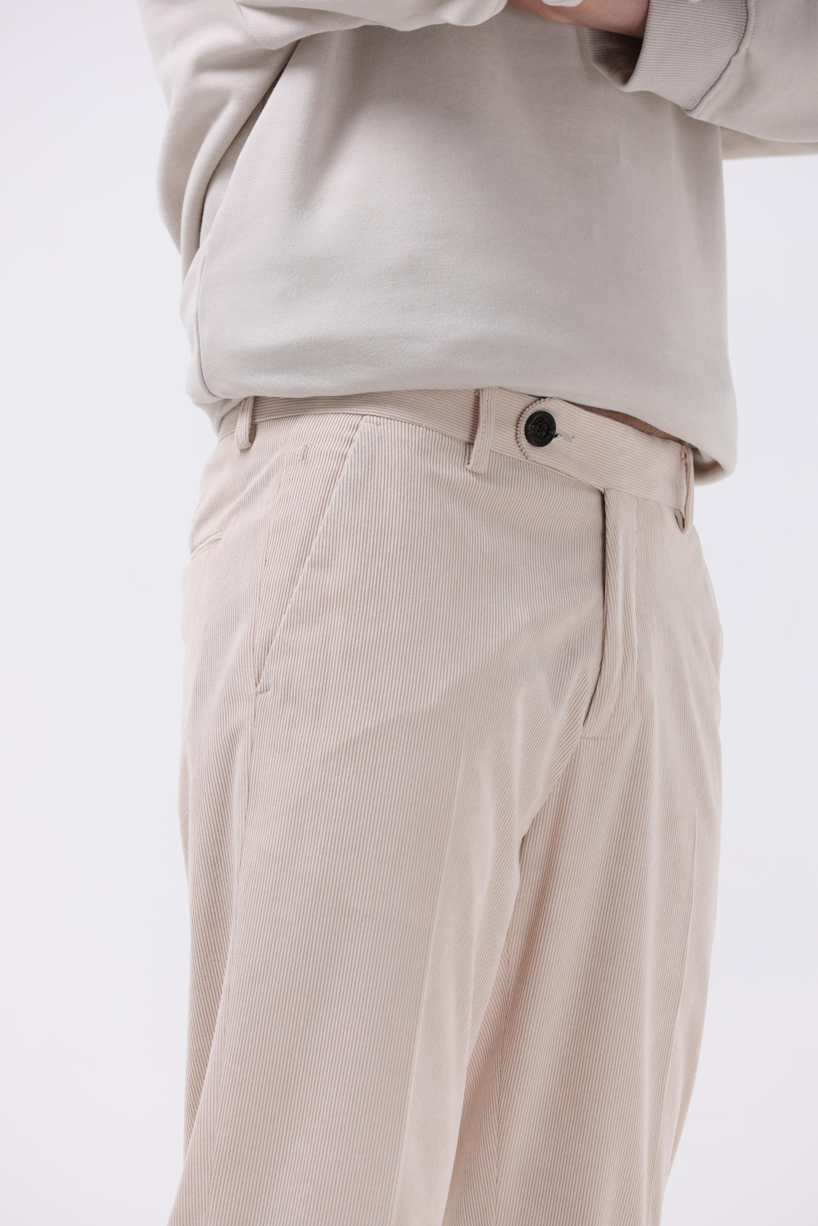 Statement Corduroy Trouser In Cream