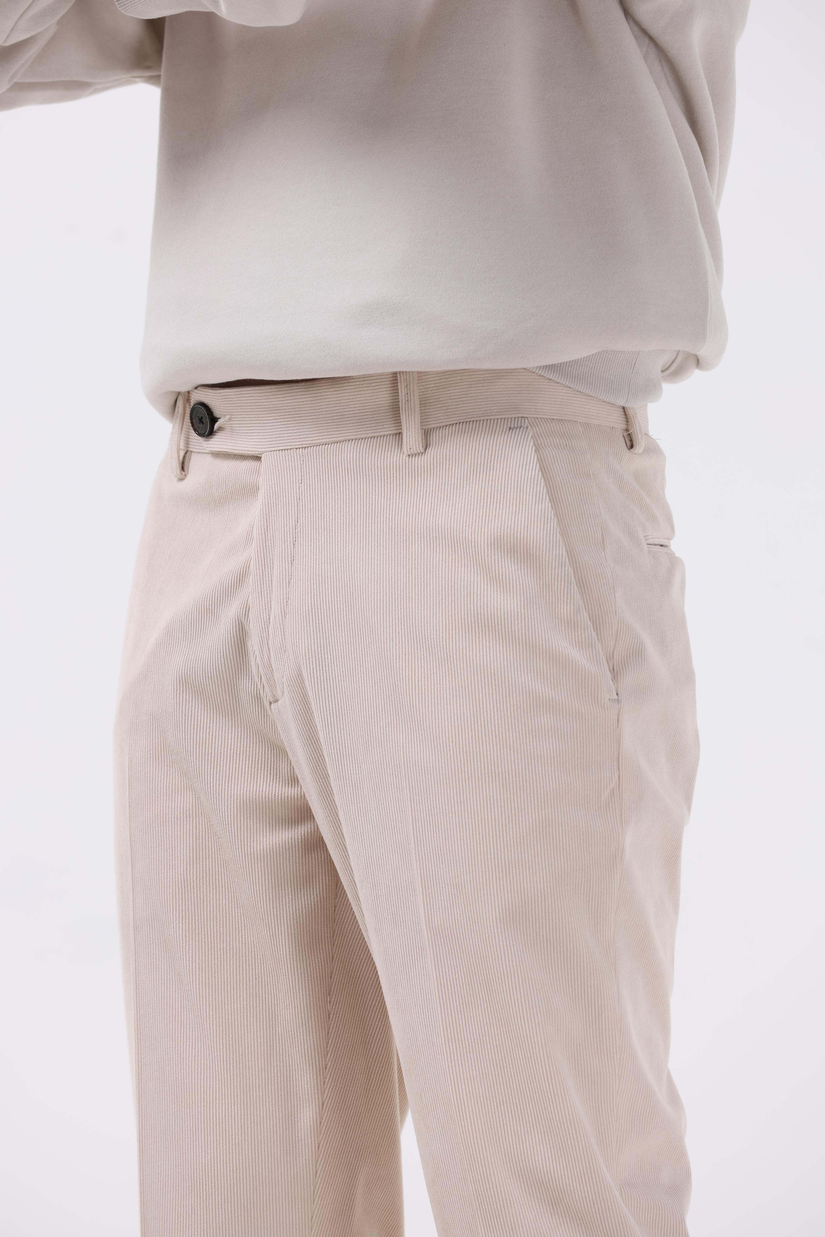 Statement Corduroy Trouser In Cream