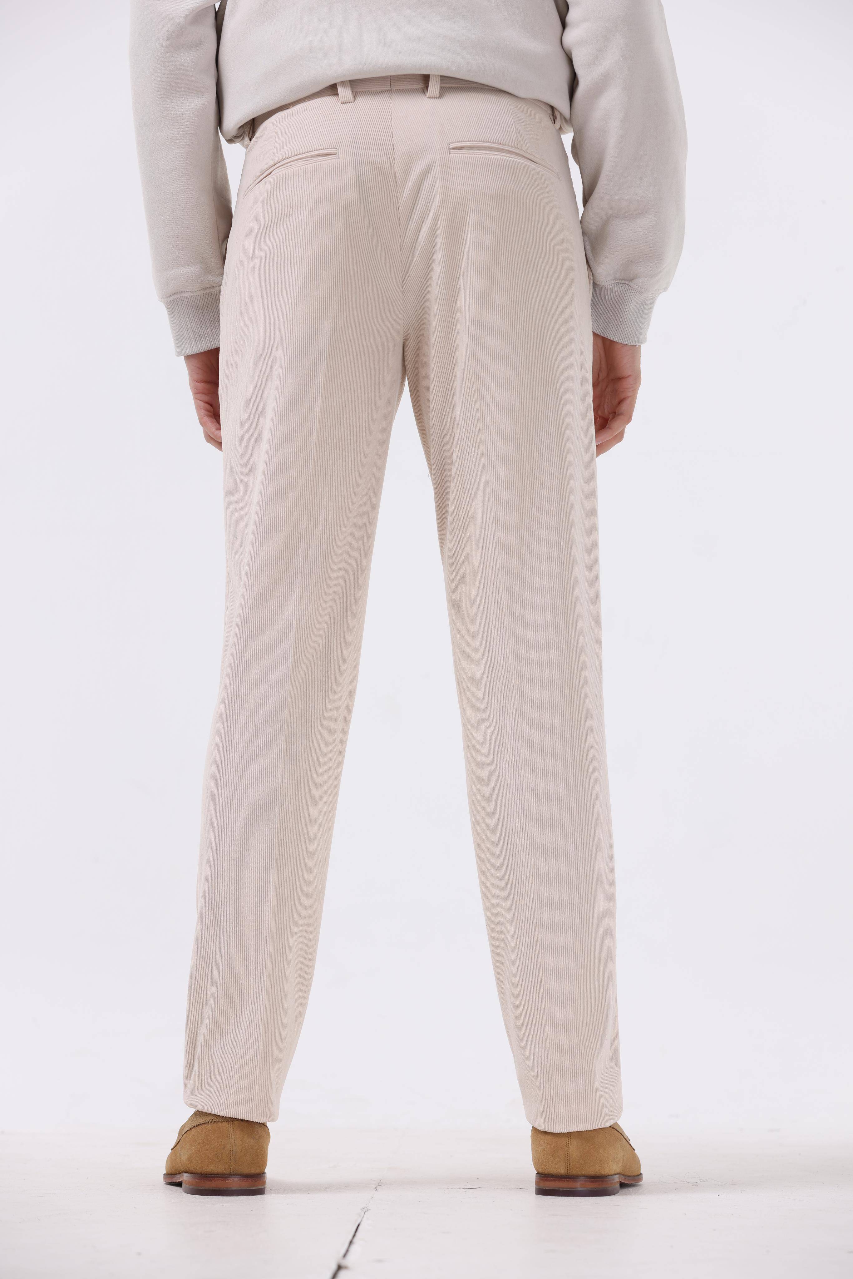 Statement Corduroy Trouser In Cream
