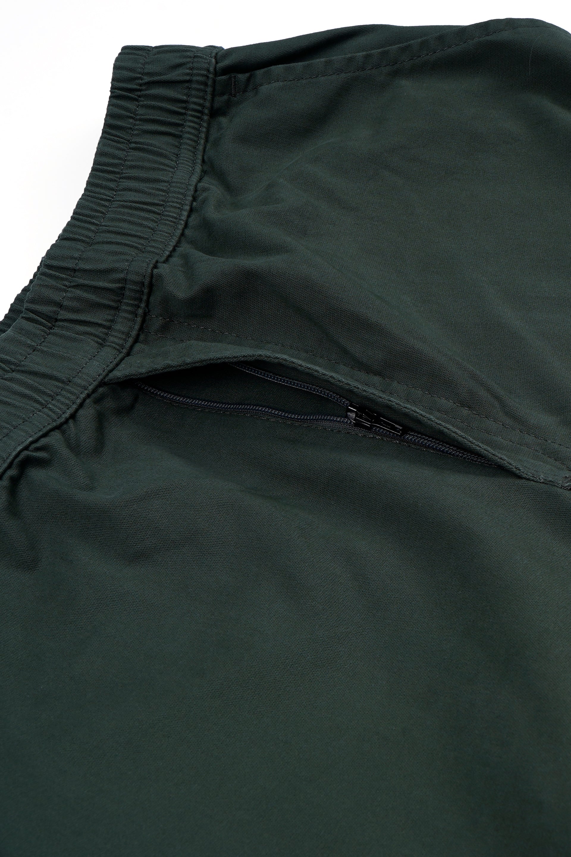 SOFT COTTON RELAXED FLEXIWAIST PANTS IN GREEN