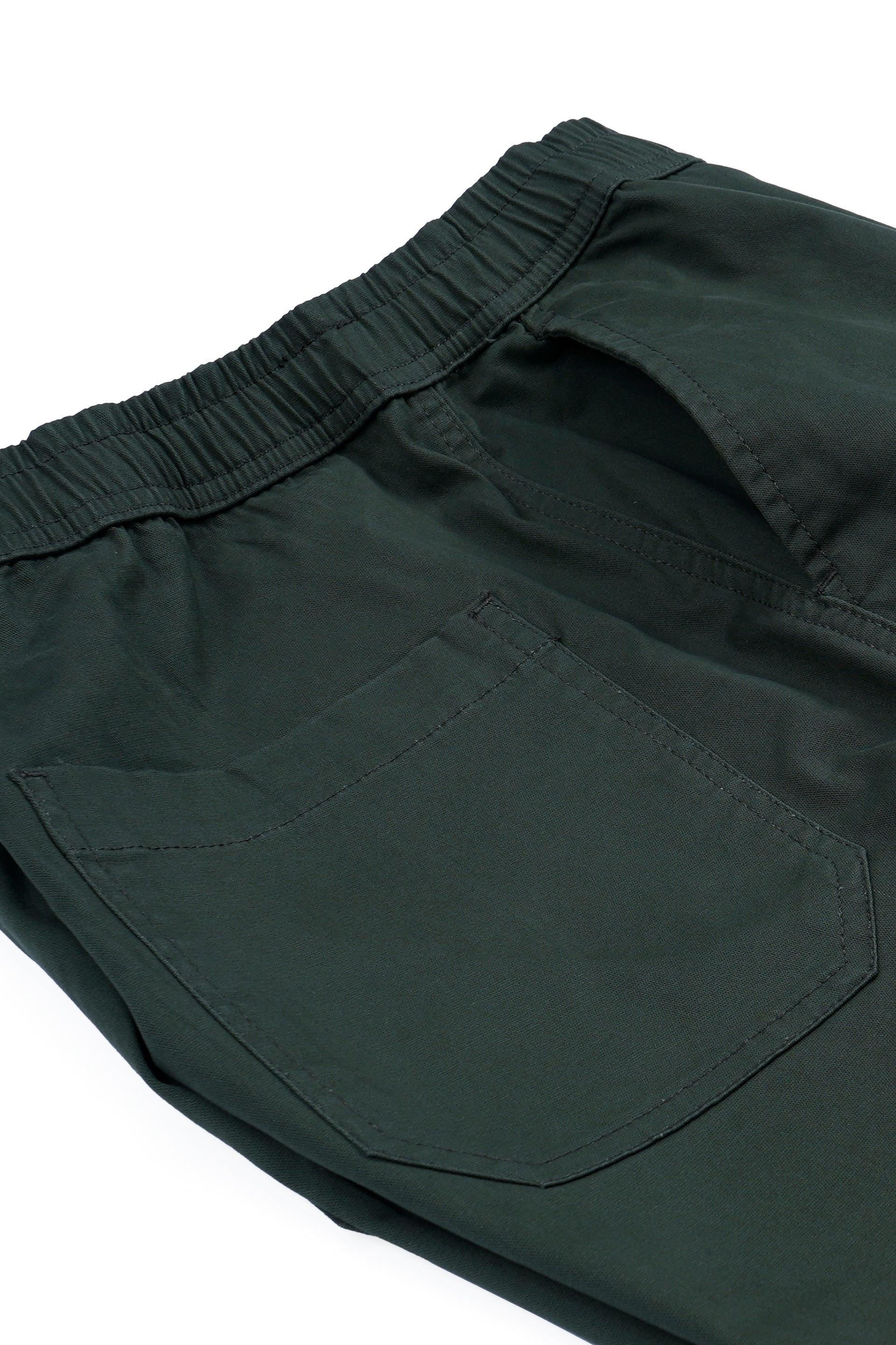 SOFT COTTON RELAXED FLEXIWAIST PANTS IN GREEN