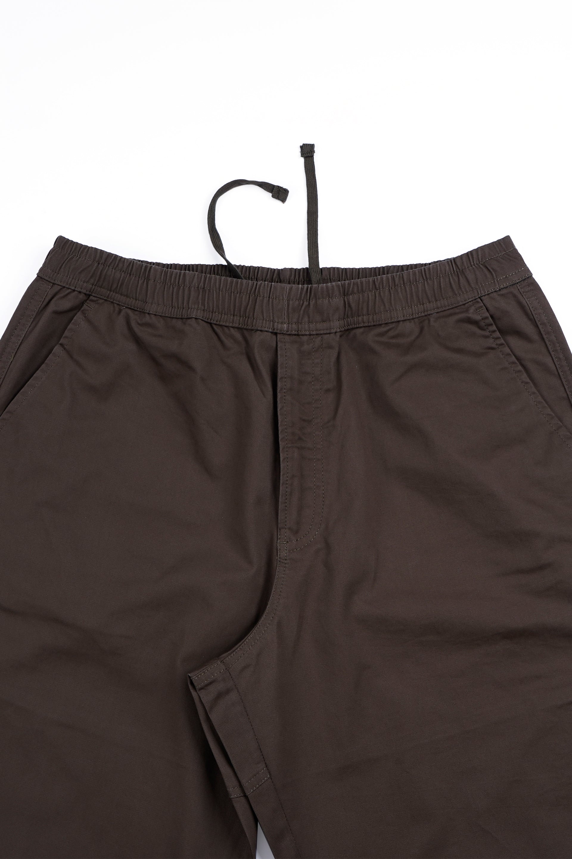 SOFT COTTON RELAXED FLEXIWAIST PANTS IN BROWN