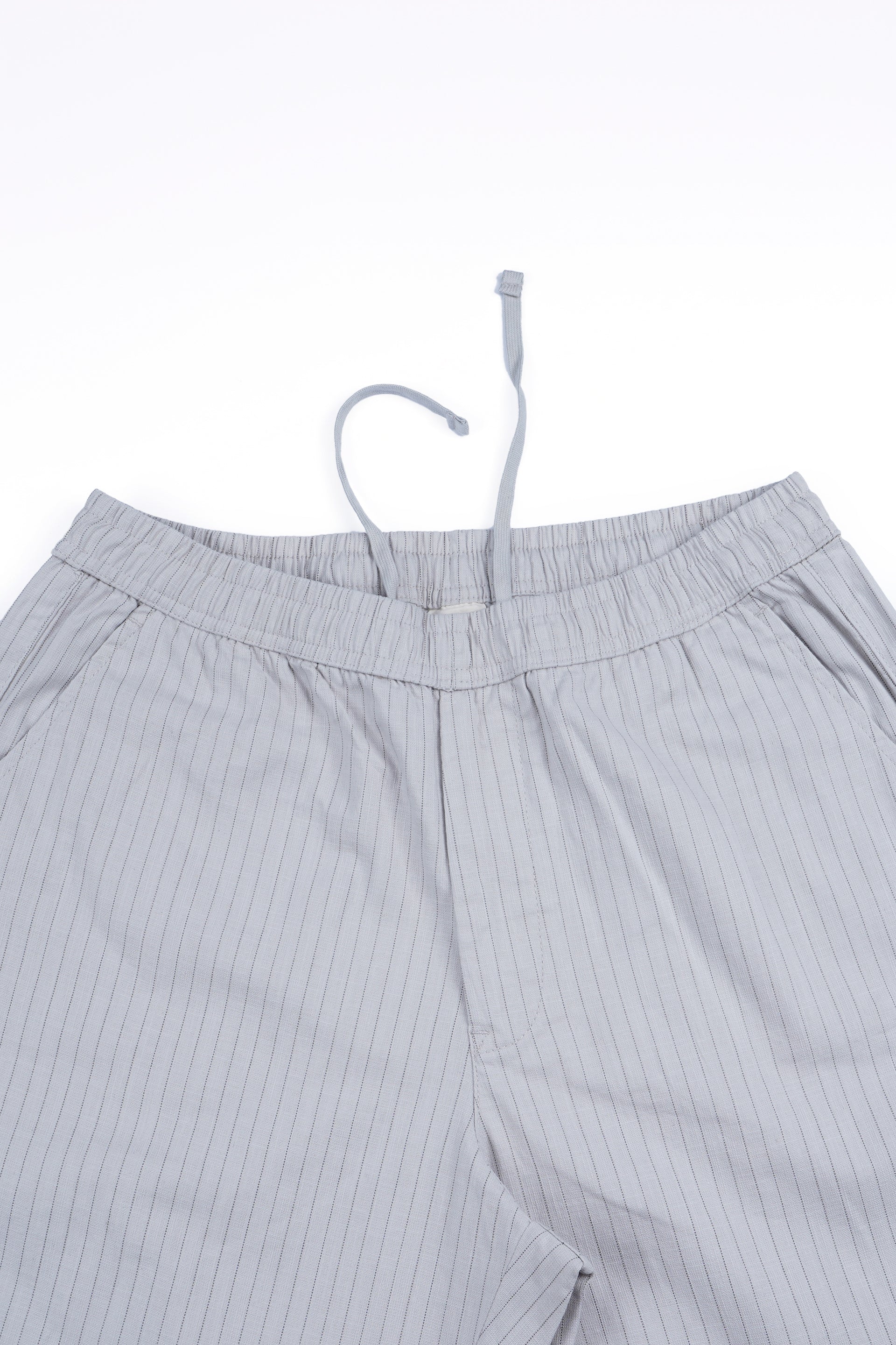 Relaxed Striped Cotton Pant In Grey
