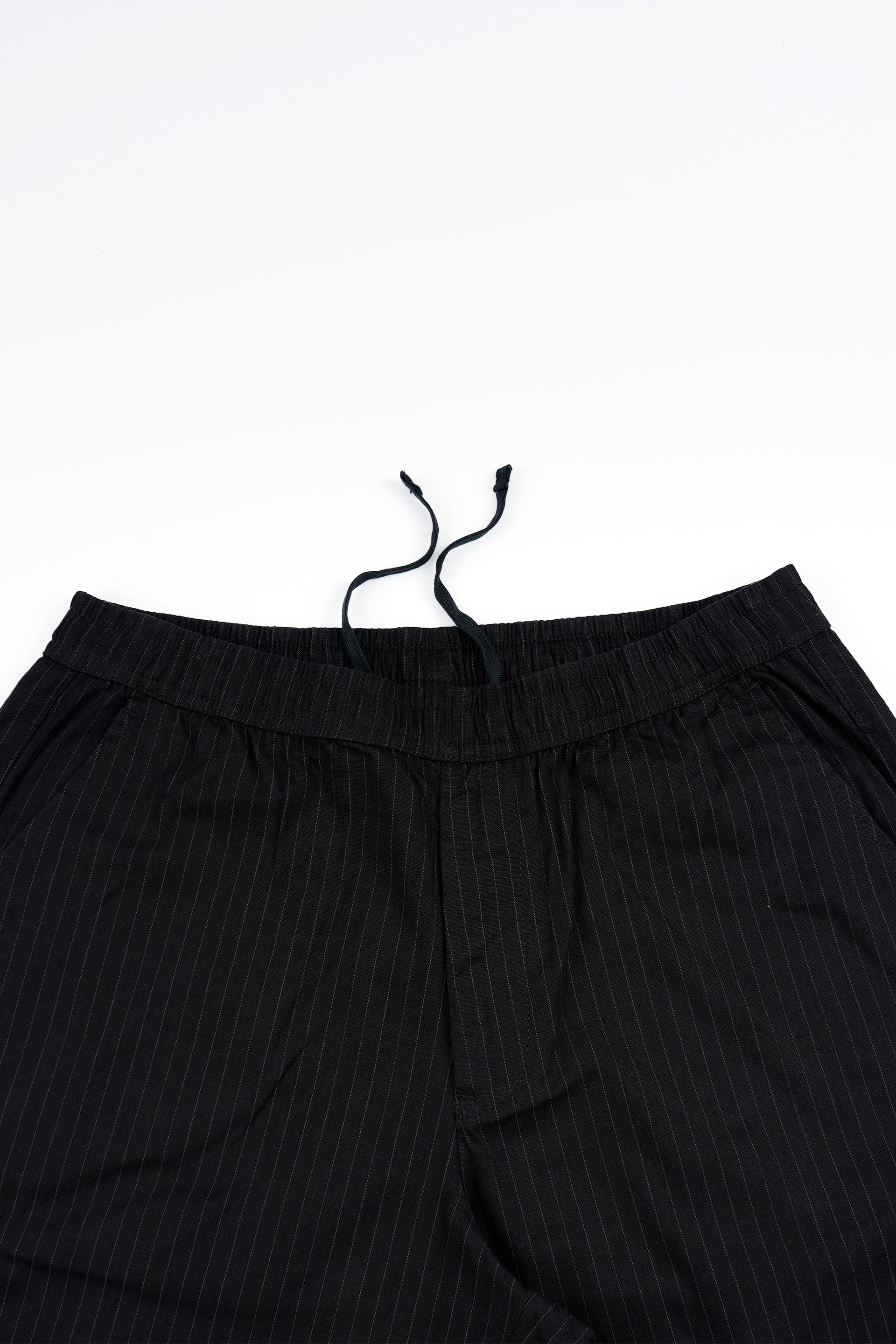 RELAXED STRIPED COTTON PANTS IN GREEN