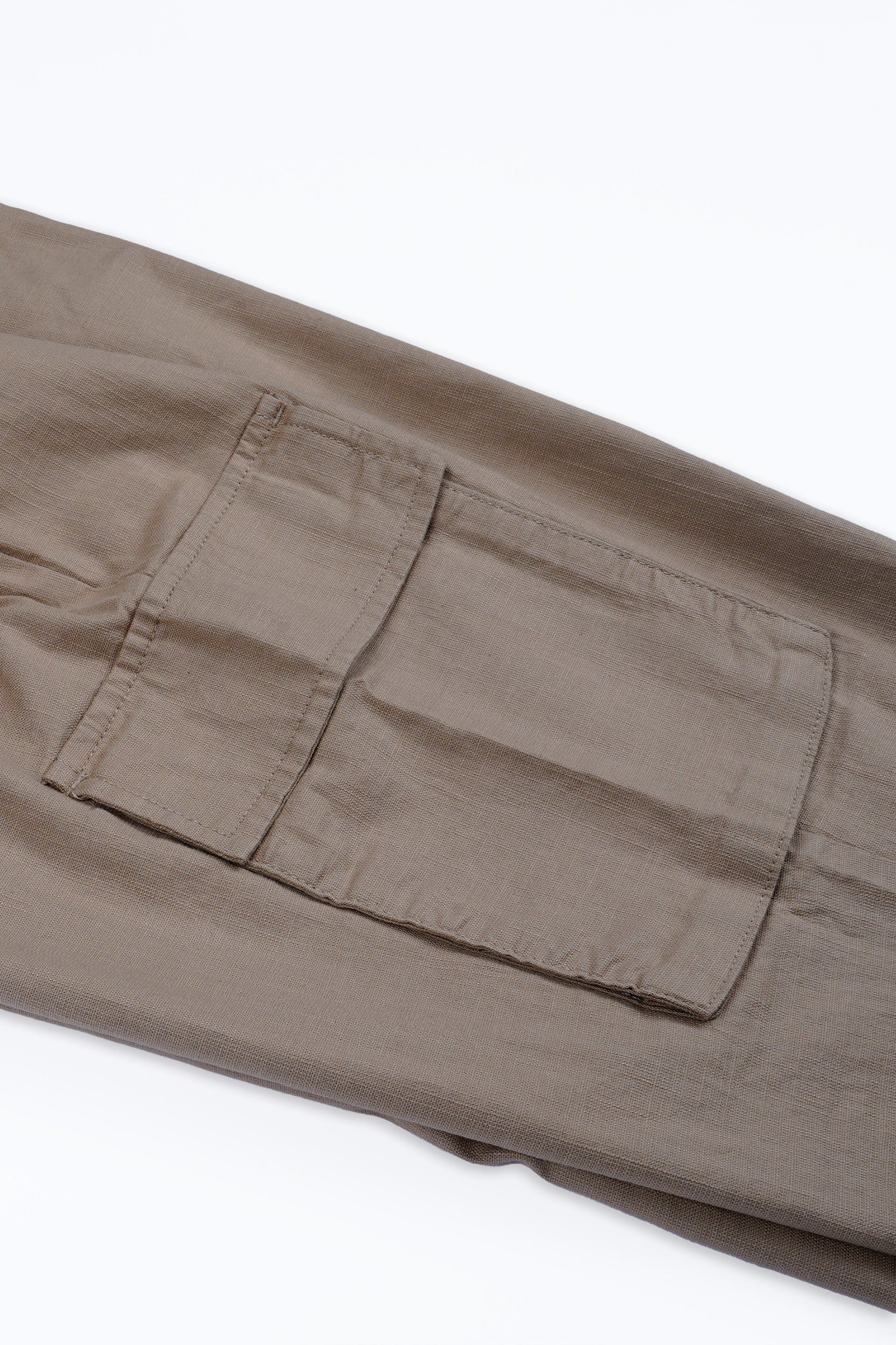TEXTURED RELAXED FLEXIWAIST CARGO IN KHAKI