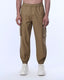Relaxed Light Cotton Joggers In Khaki
