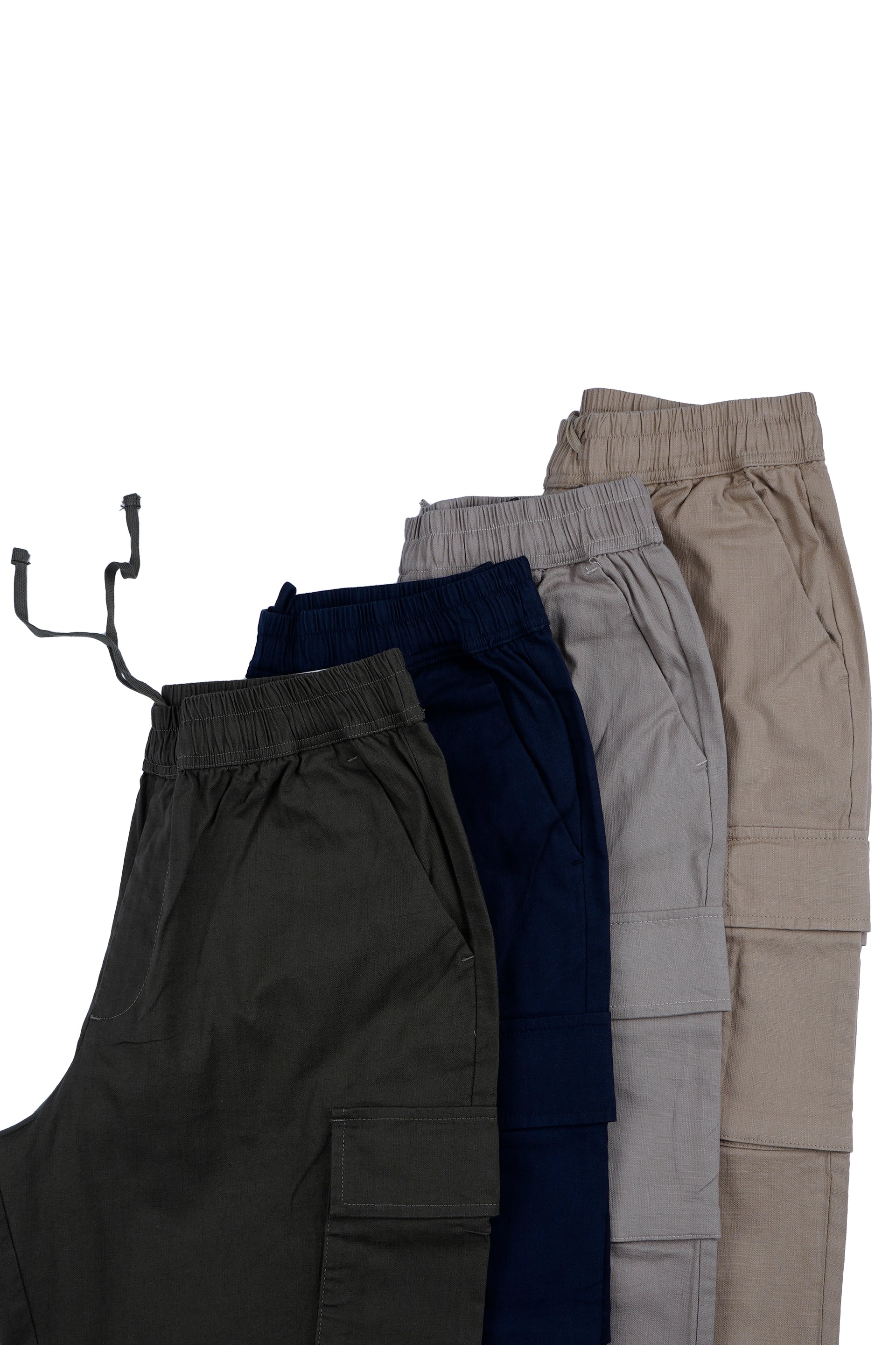 TEXTURED RELAXED FLEXIWAIST CARGO IN GREEN