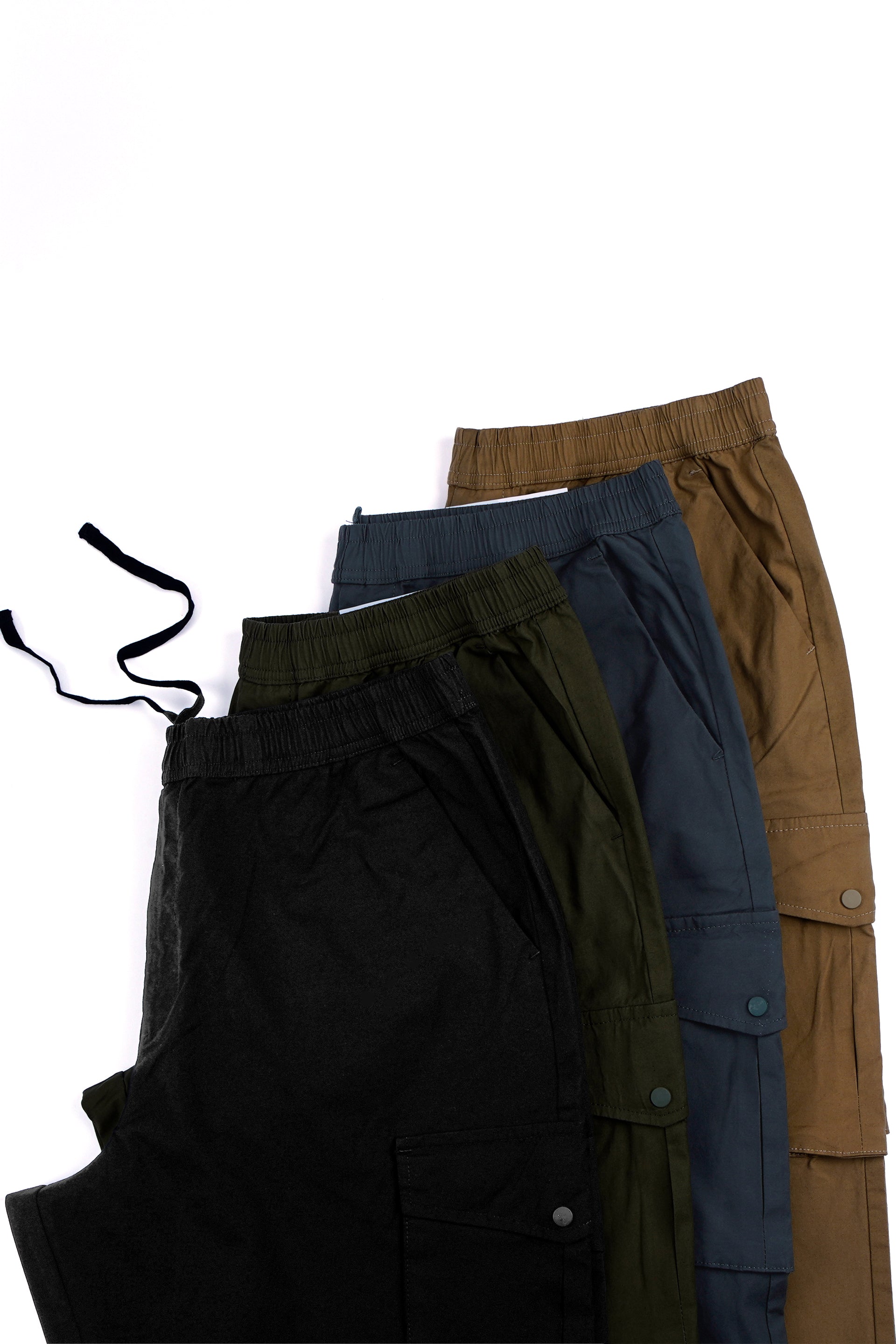 Relaxed Light Cotton Joggers In Khaki