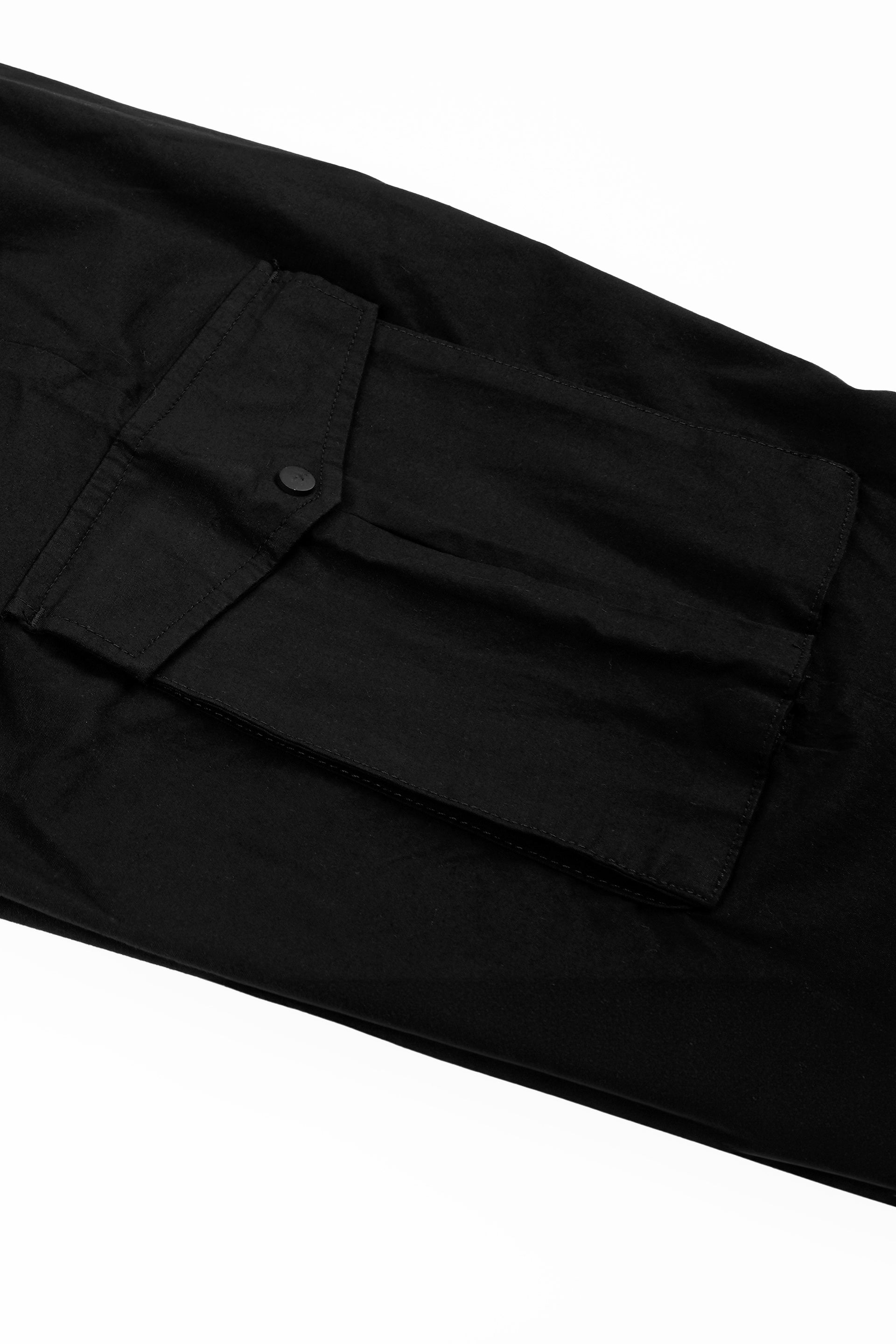 RELAXED LIGHT COTTON JOGGERS IN BLACK