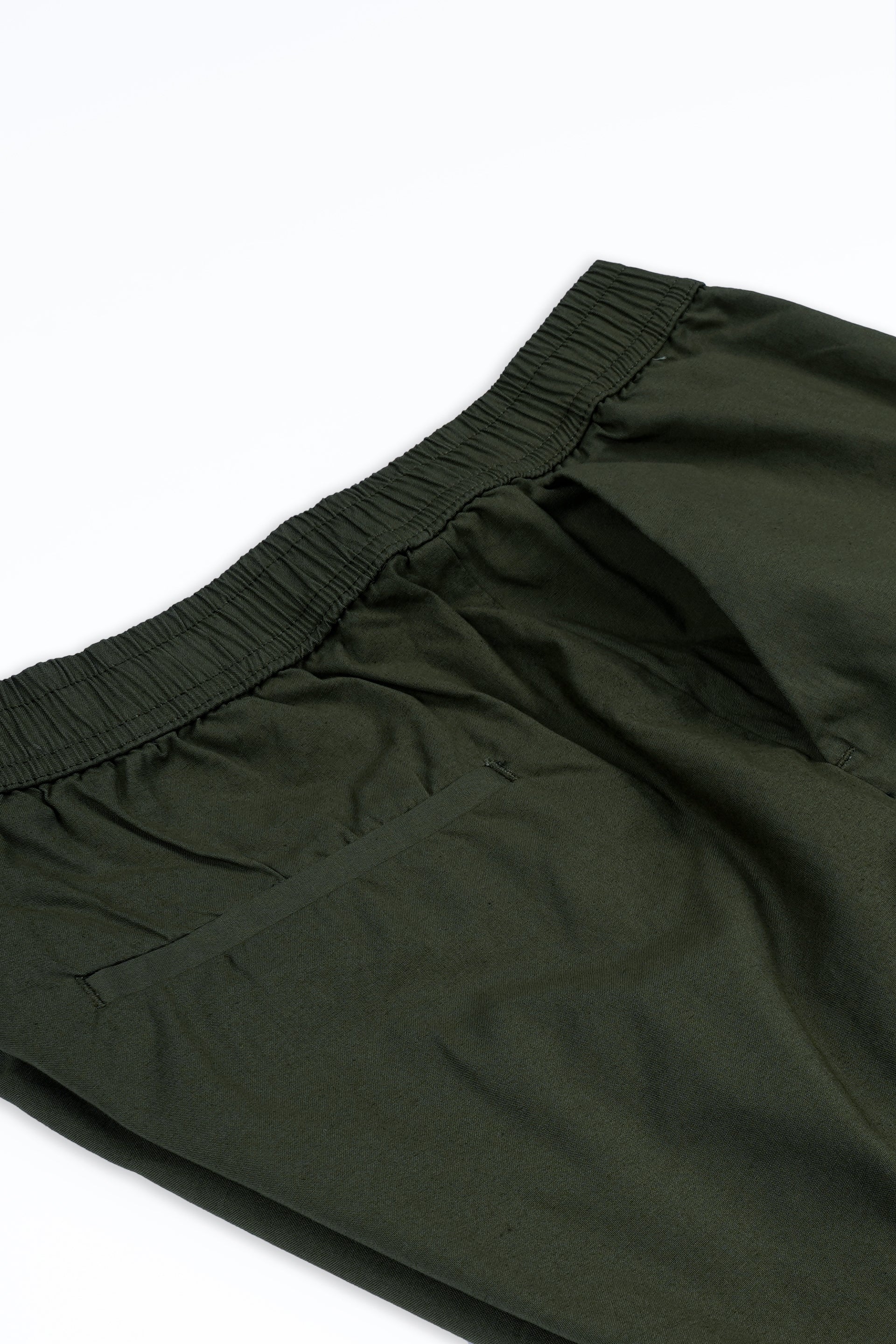 RELAXED LIGHT COTTON JOGGERS IN GREEN
