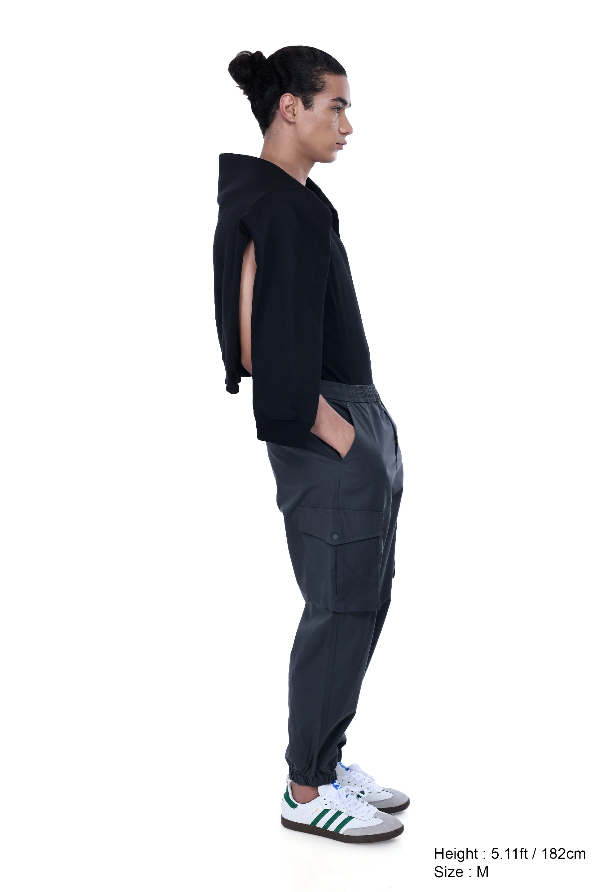 RELAXED LIGHT COTTON JOGGERS IN GREY