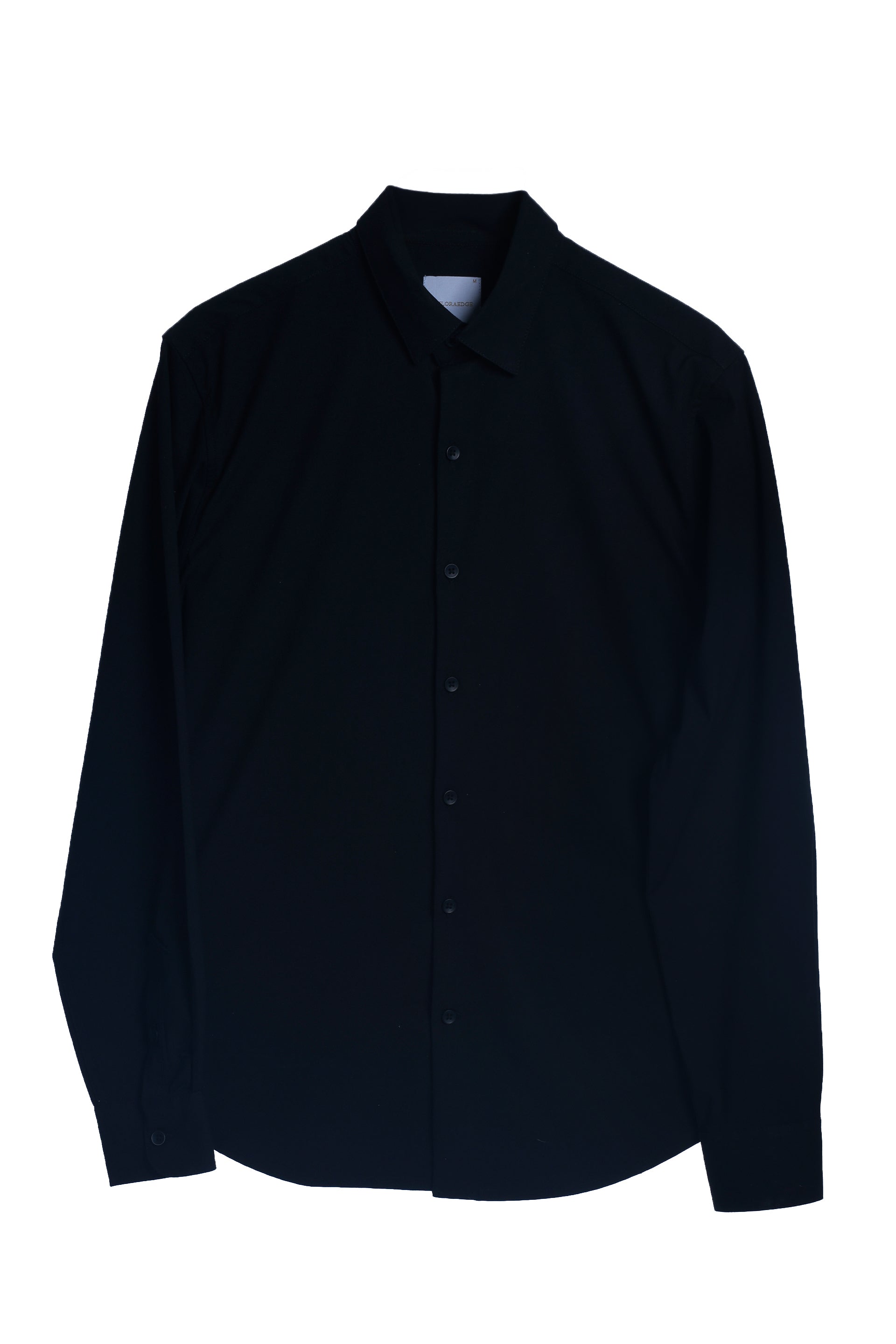 Easy Iron Office Stretch Shirt In Black