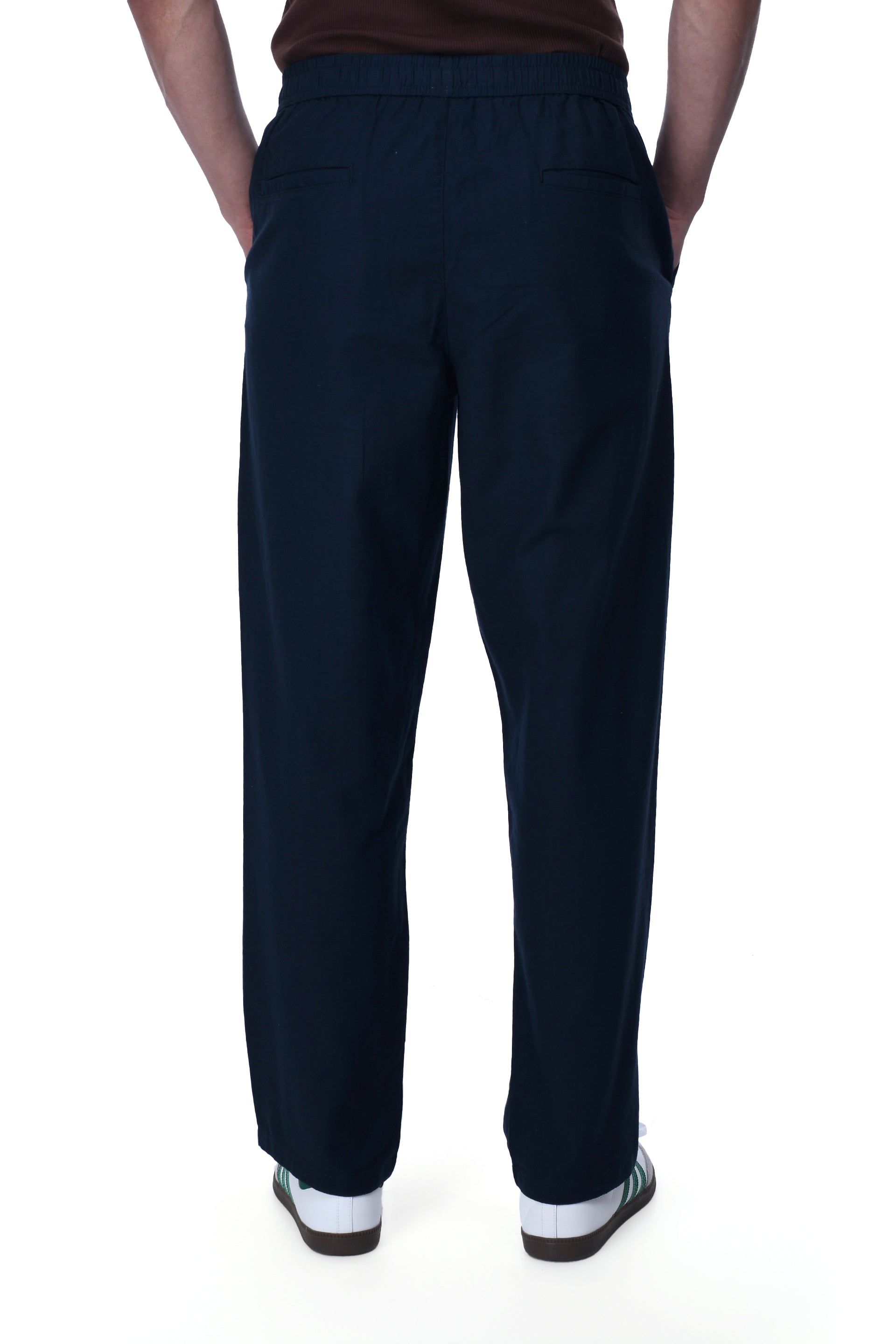 RAW SLUB RELAXED FLEXIWAIST PANTS IN BLUE