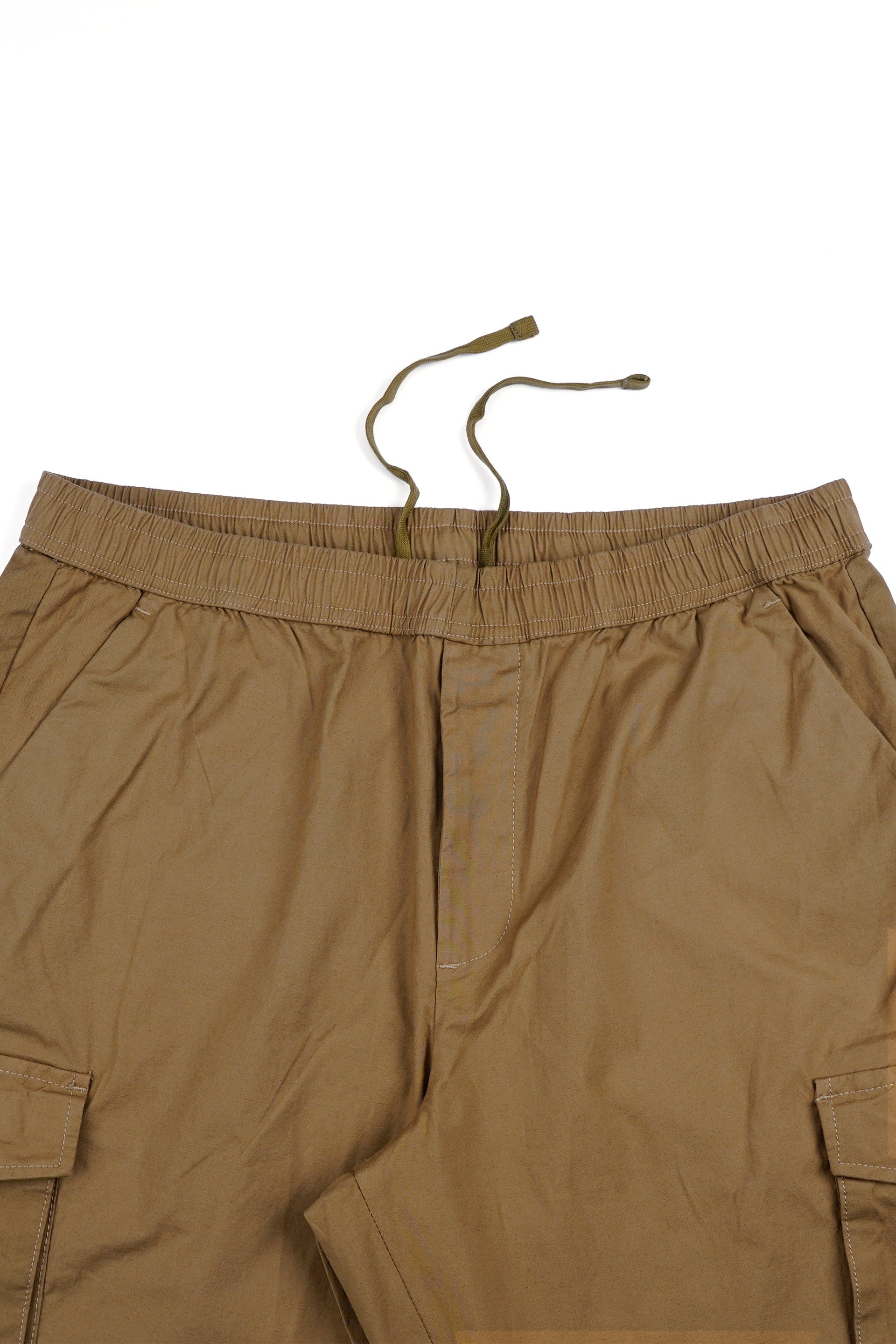 RELAXED LIGHT COTTON JOGGERS IN KHAKI