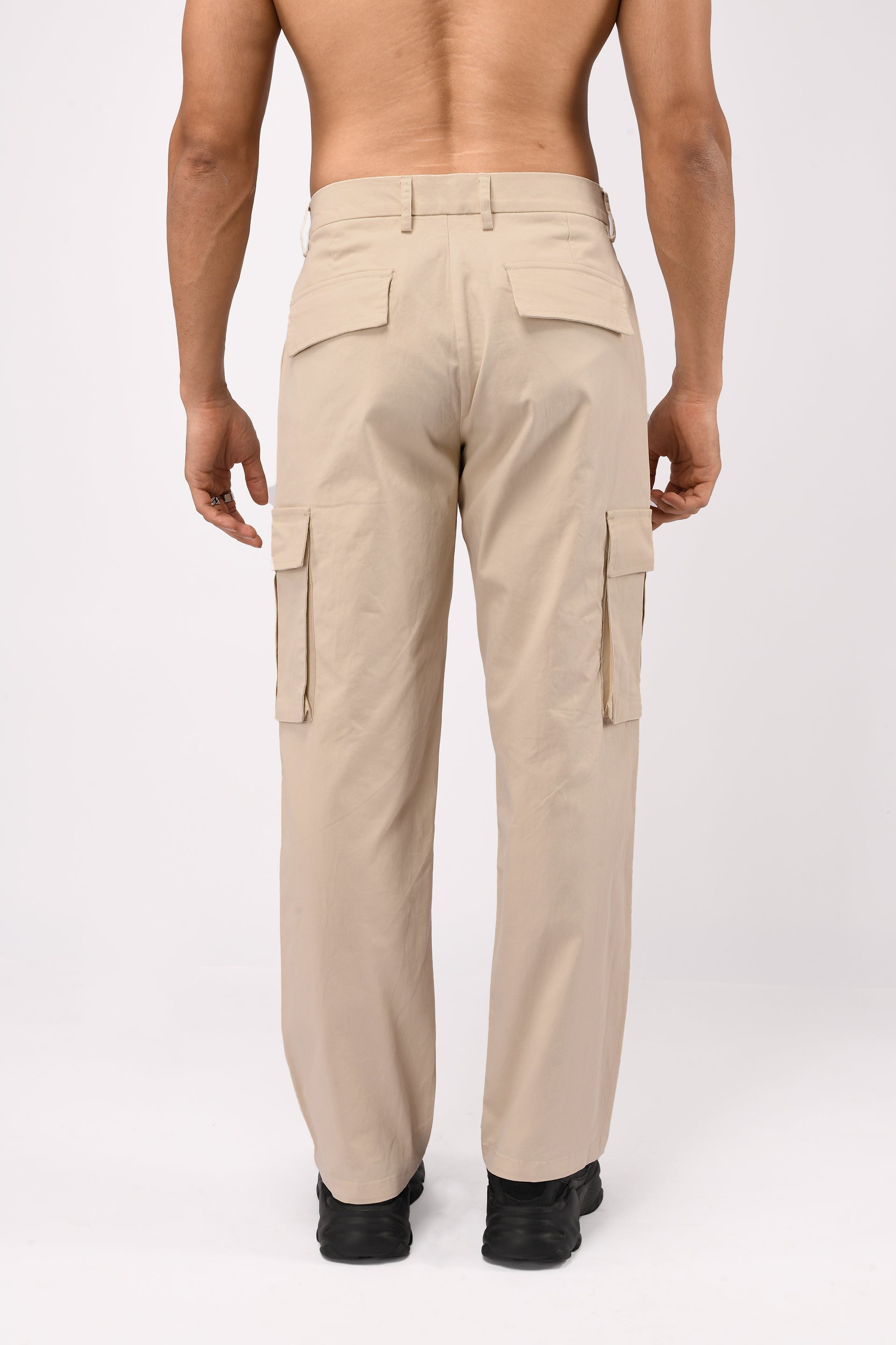FINEST TWILL RELAXED CARGOS IN CREAM