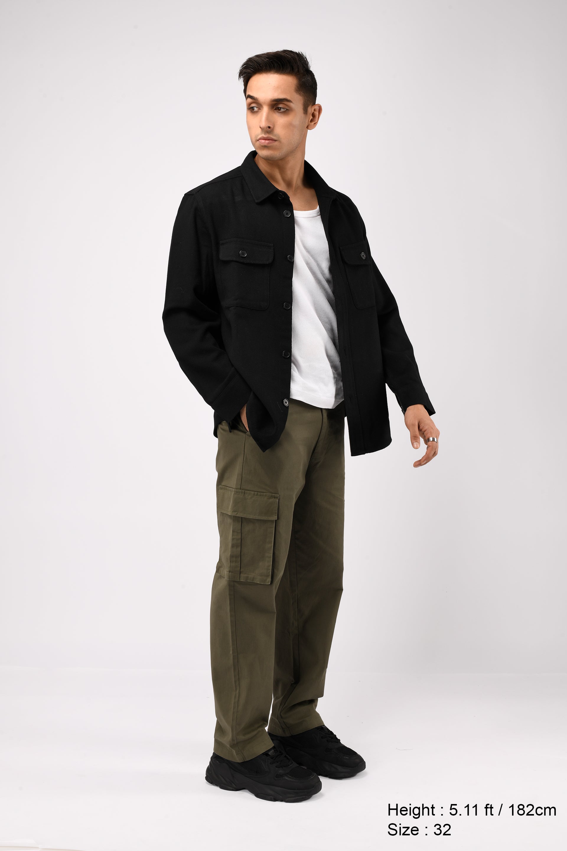 FINEST TWILL RELAXED CARGOS IN OLIVE