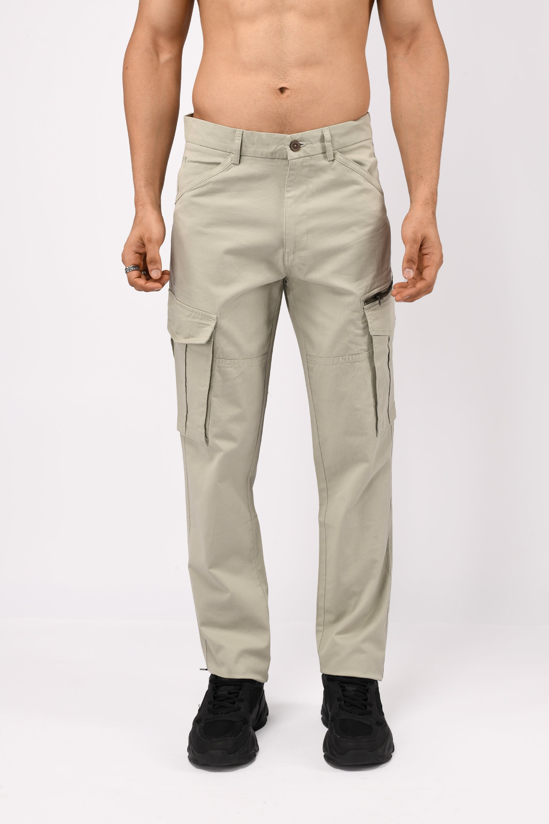 UTILITY ZIP CARGO PANTS IN PISTACHIO