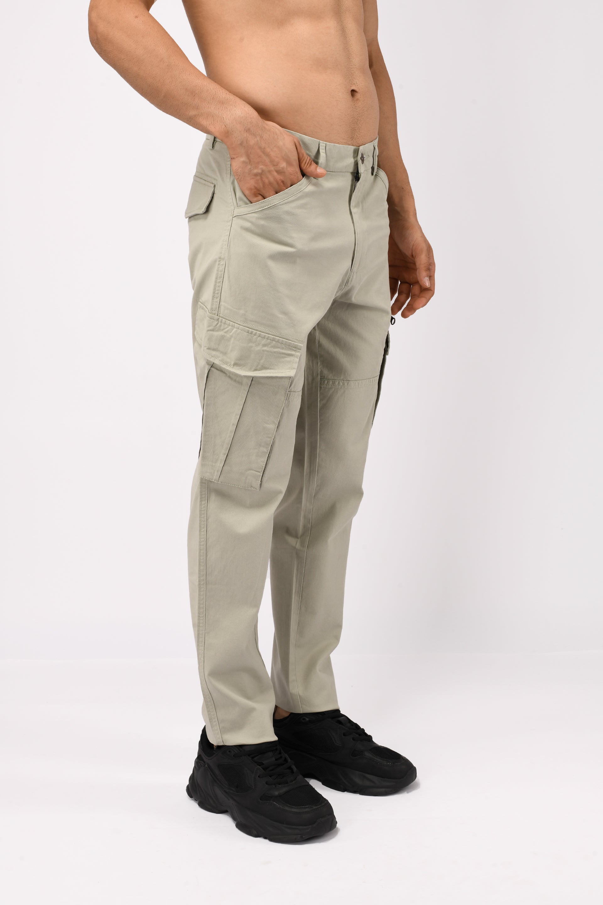 UTILITY ZIP CARGO PANTS IN PISTACHIO