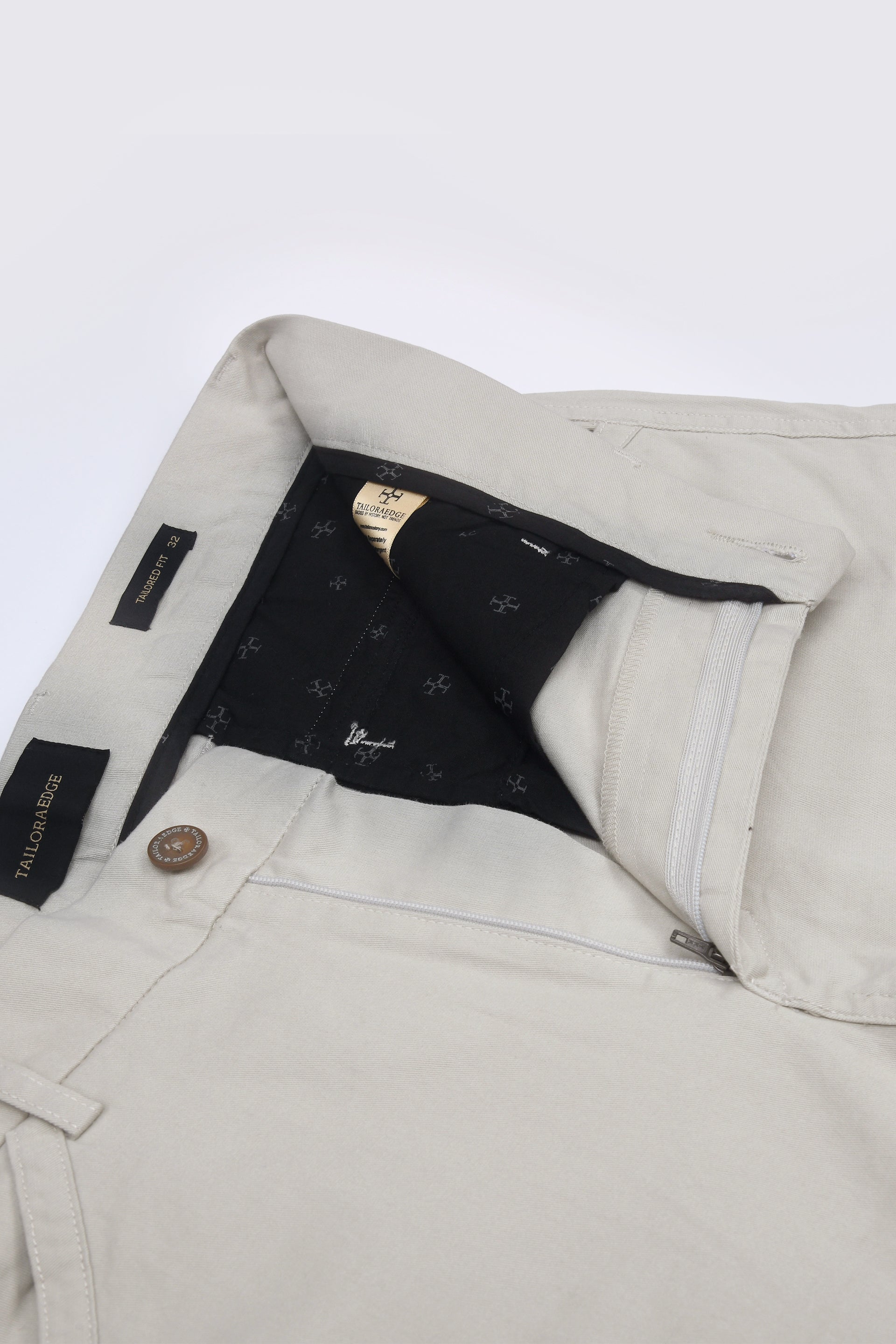 Utility Zip Tailored Cargo Pants In Light Grey