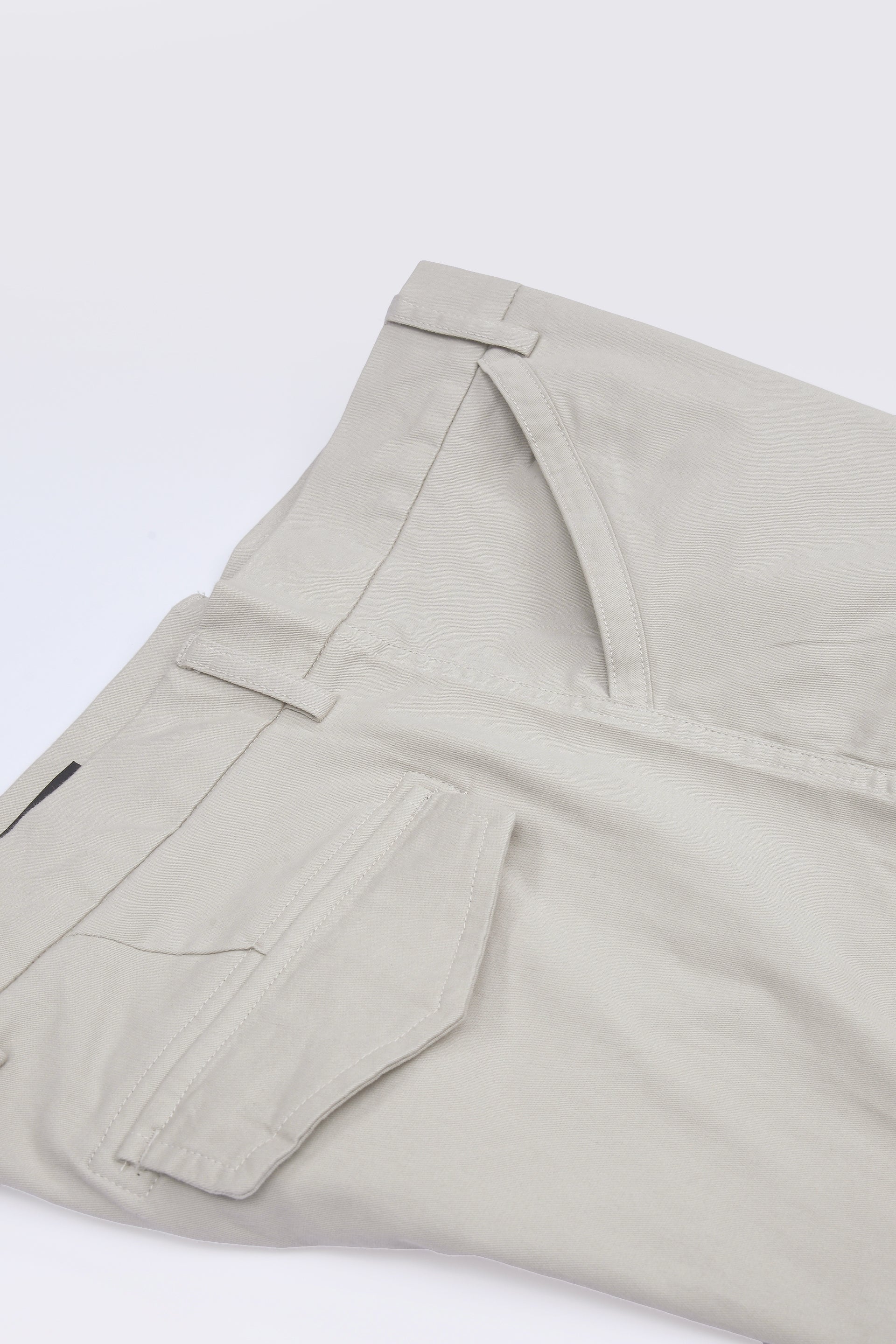 Utility Zip Tailored Cargo Pants In Light Grey