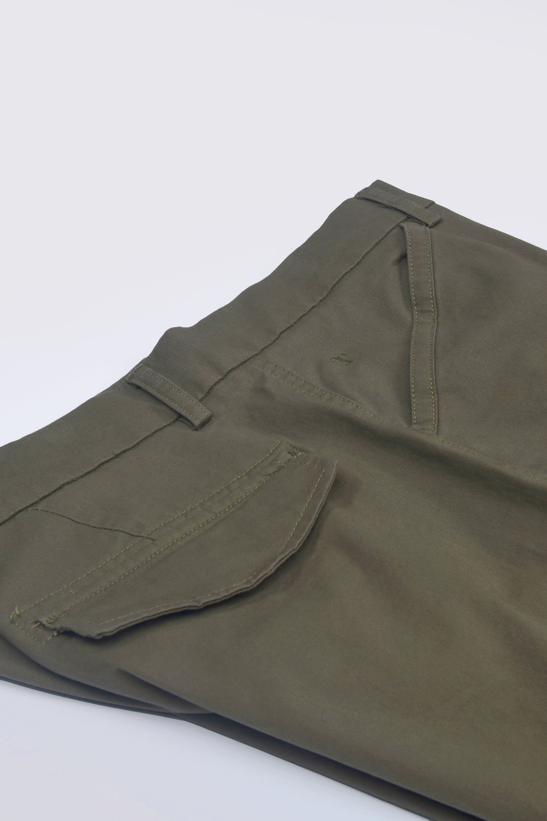 Utility Zip Tailored Cargo Pants In Olive