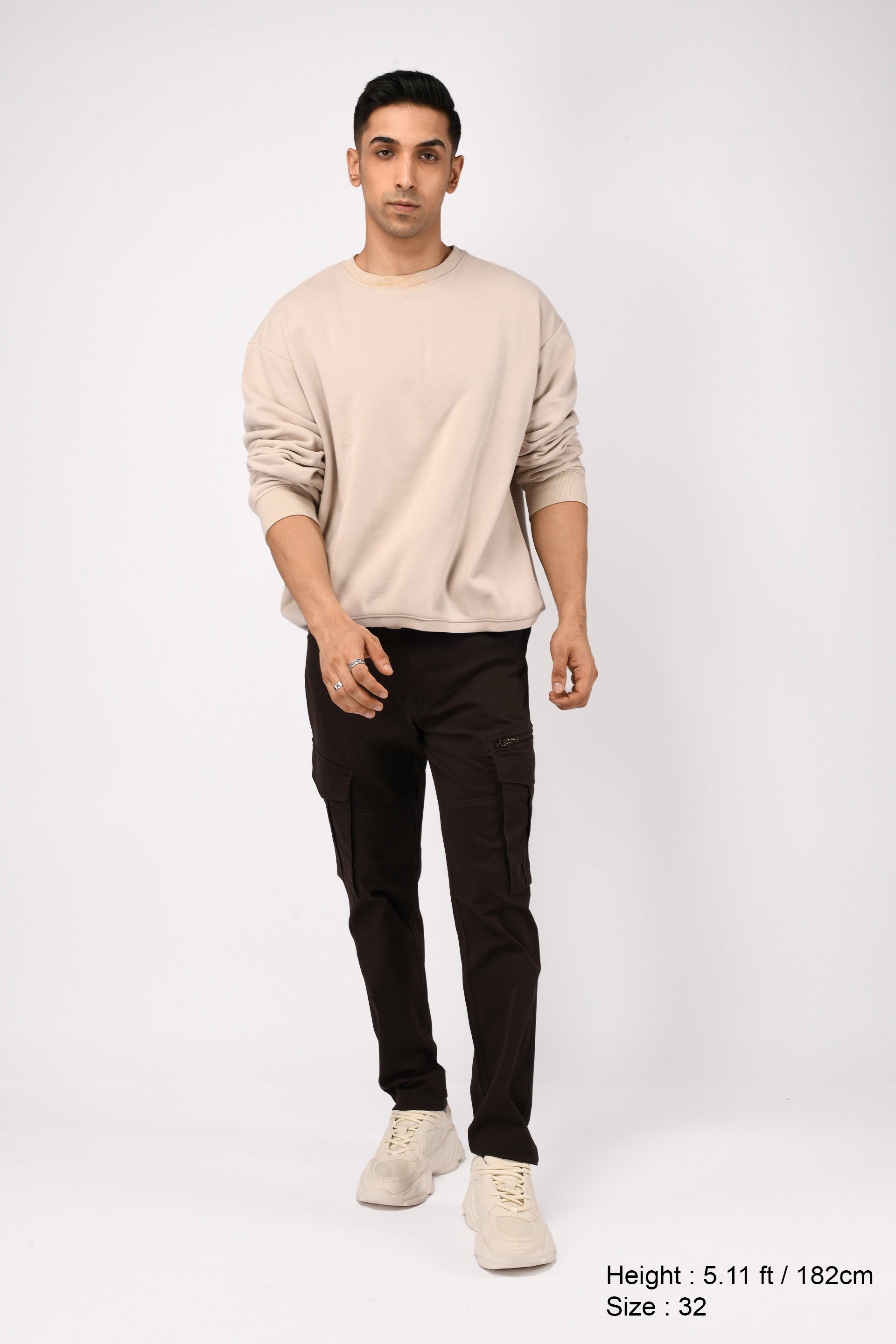UTILITY ZIP CARGO PANTS IN COFFEE