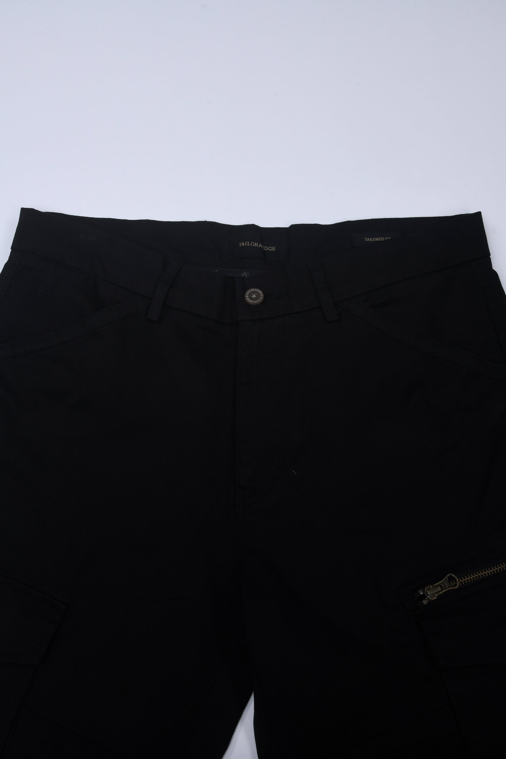 UTILITY ZIP CARGO PANTS IN BLACK