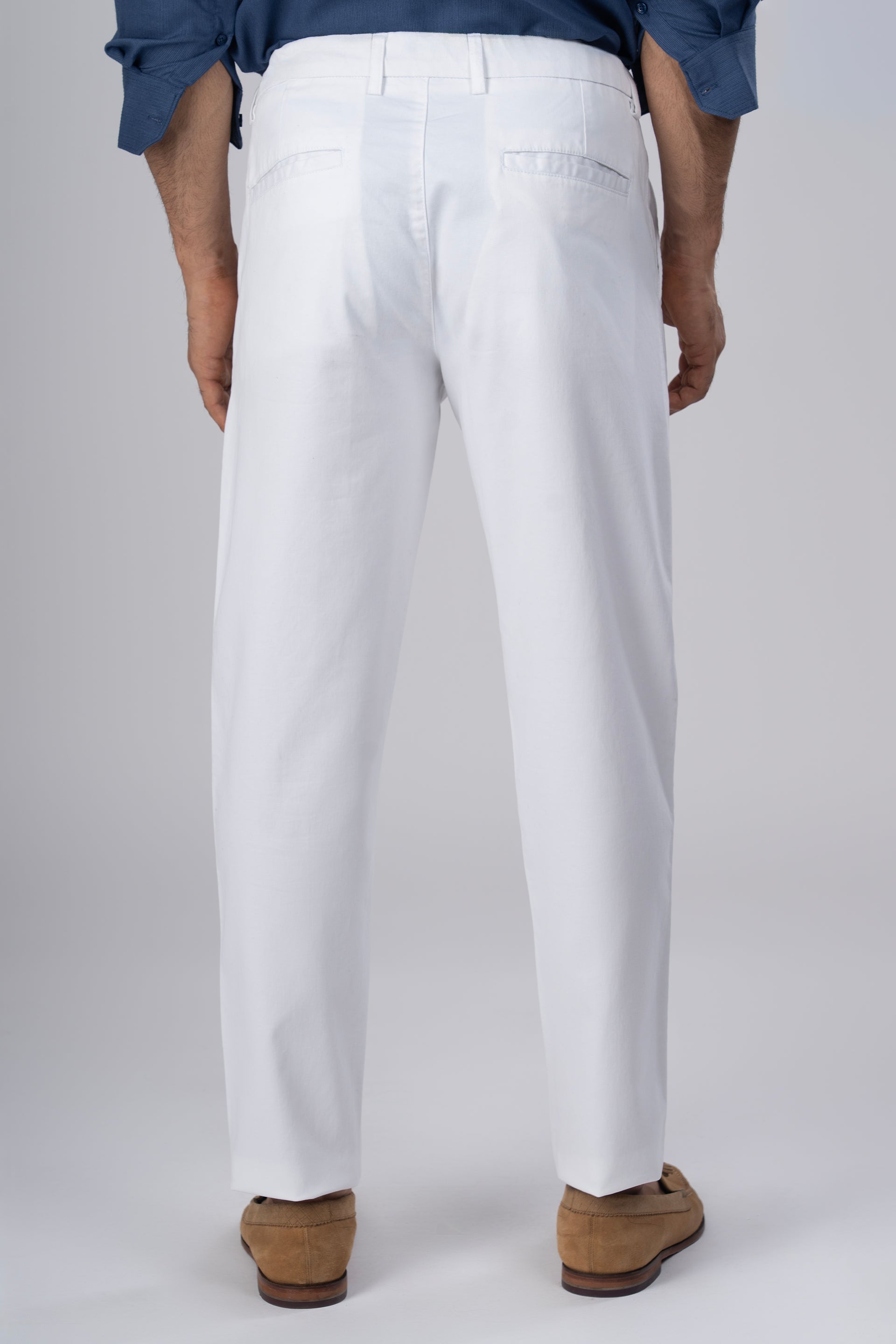 Premium Signature Tailored Chinos In White
