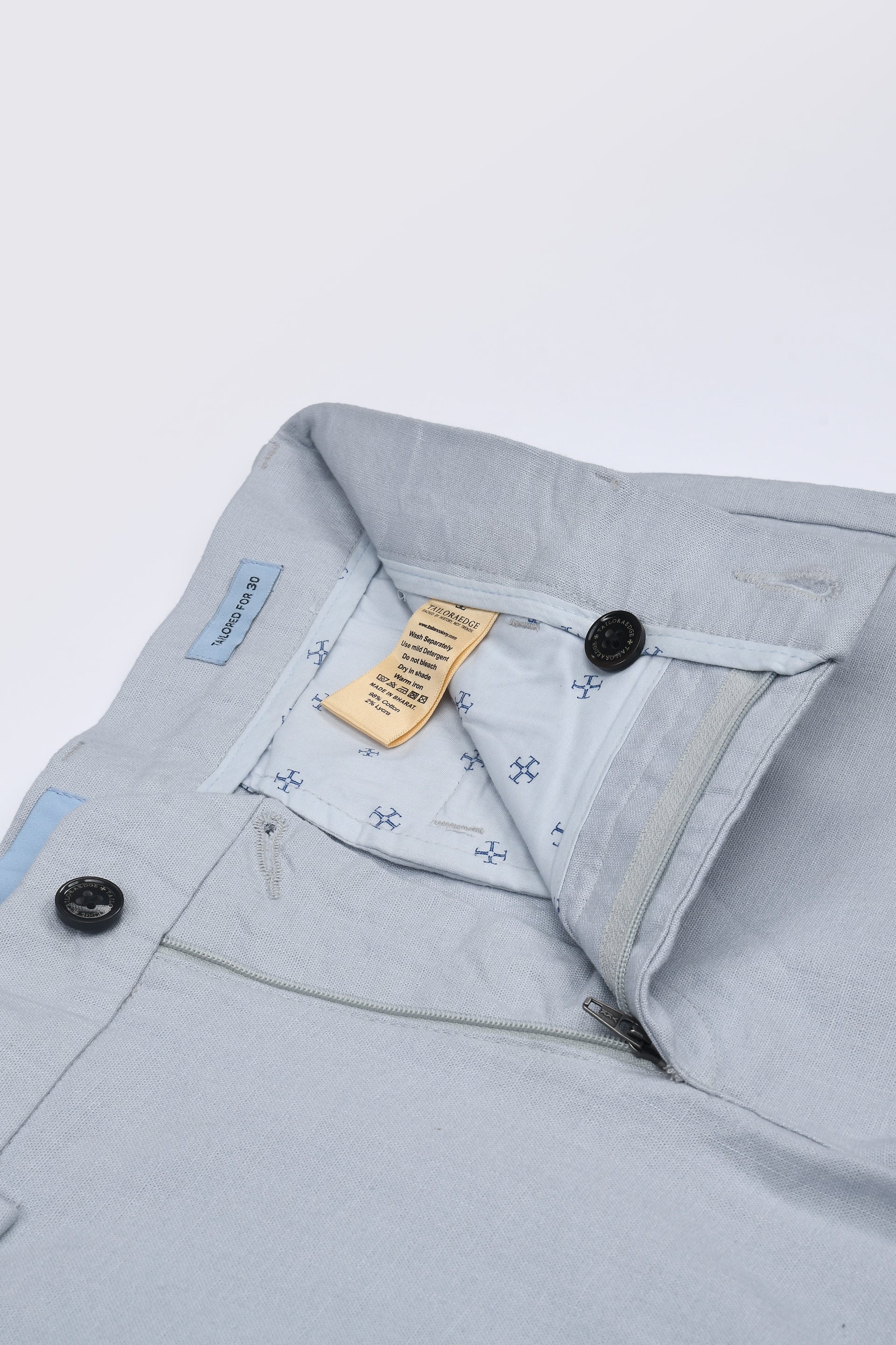TIMELESS COTTON CHINOS- LINEN FEELS IN SKY BLUE