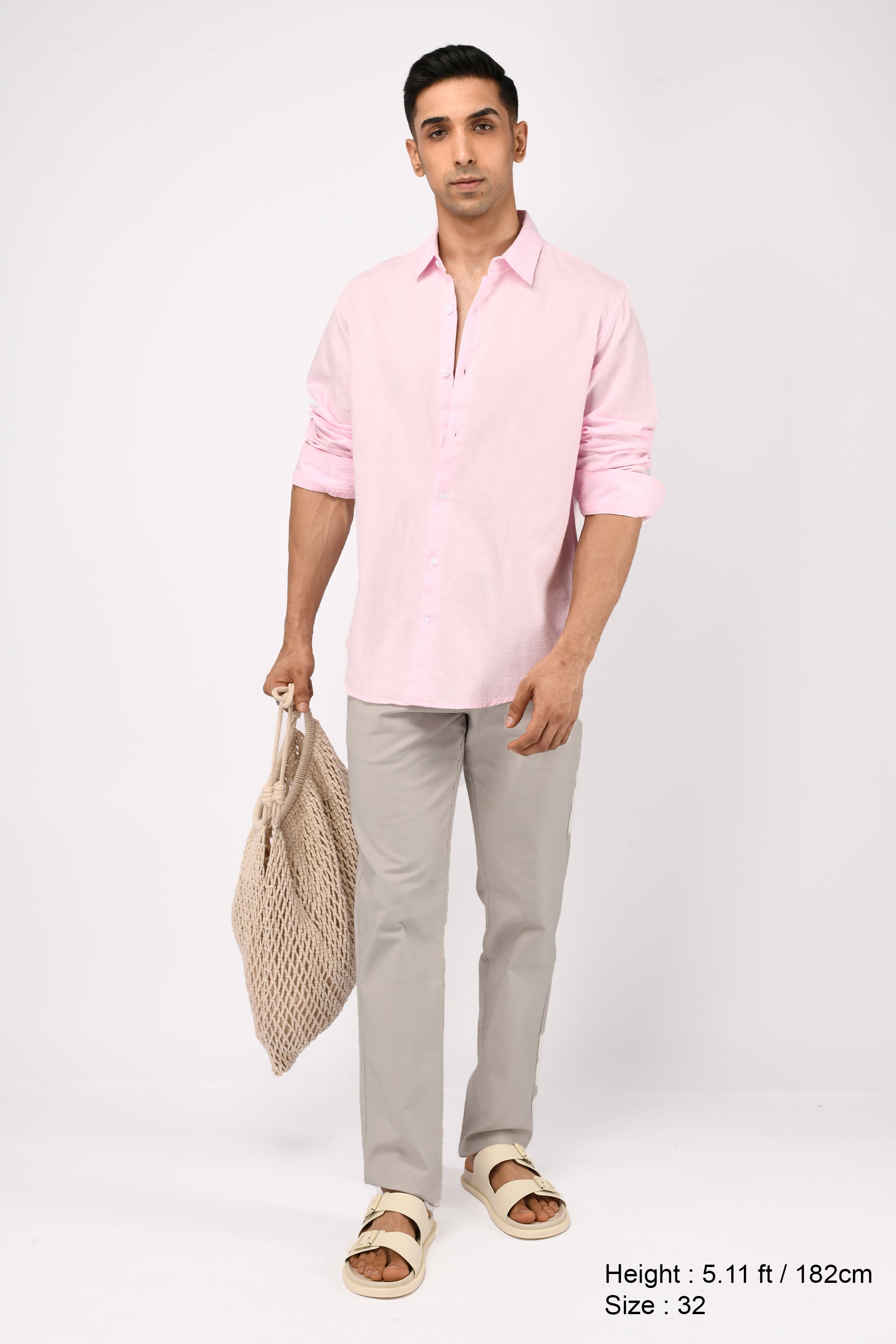 TIMELESS COTTON CHINOS- LINEN FEELS IN LIGHT GREY