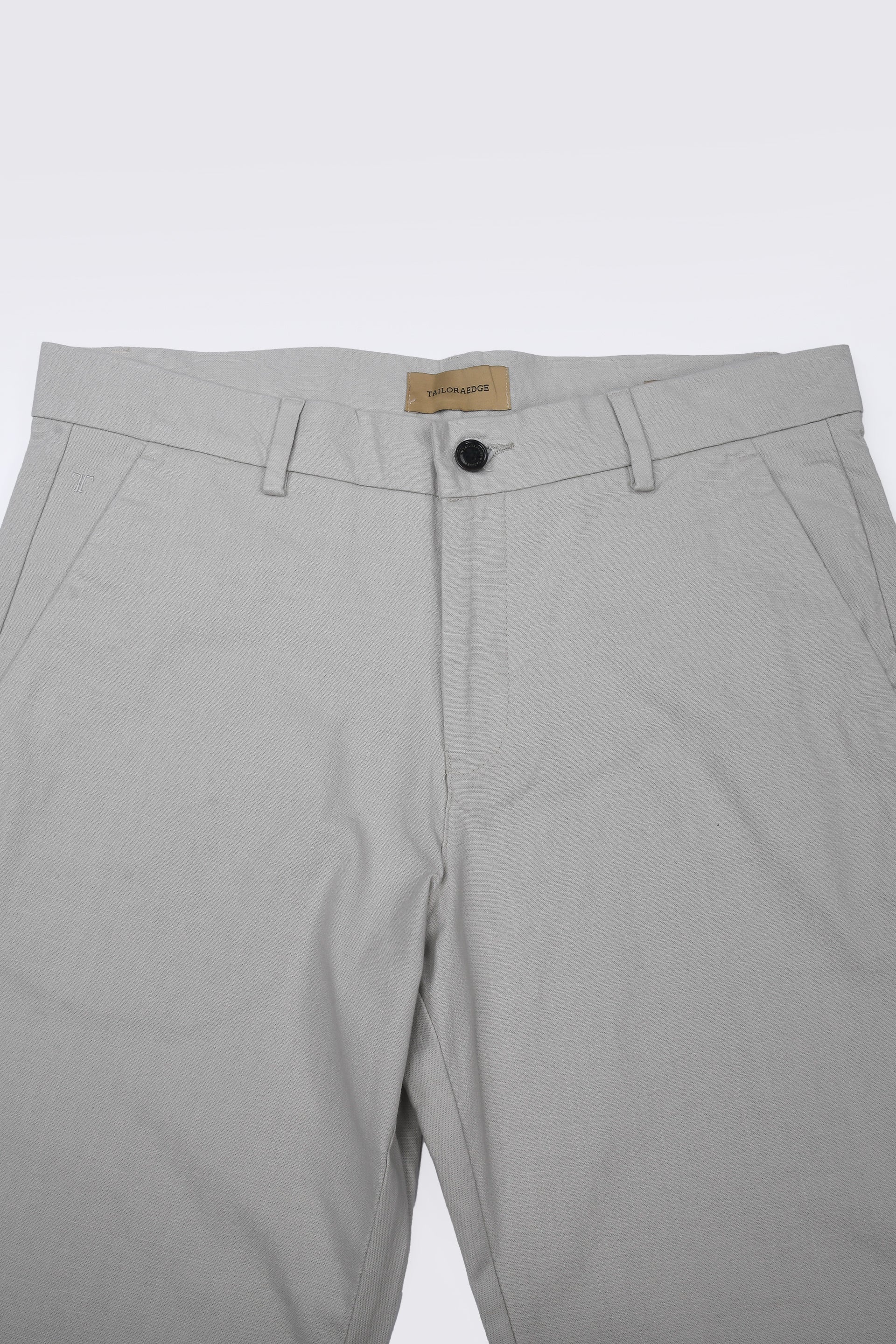 TIMELESS COTTON CHINOS- LINEN FEELS IN LIGHT GREY