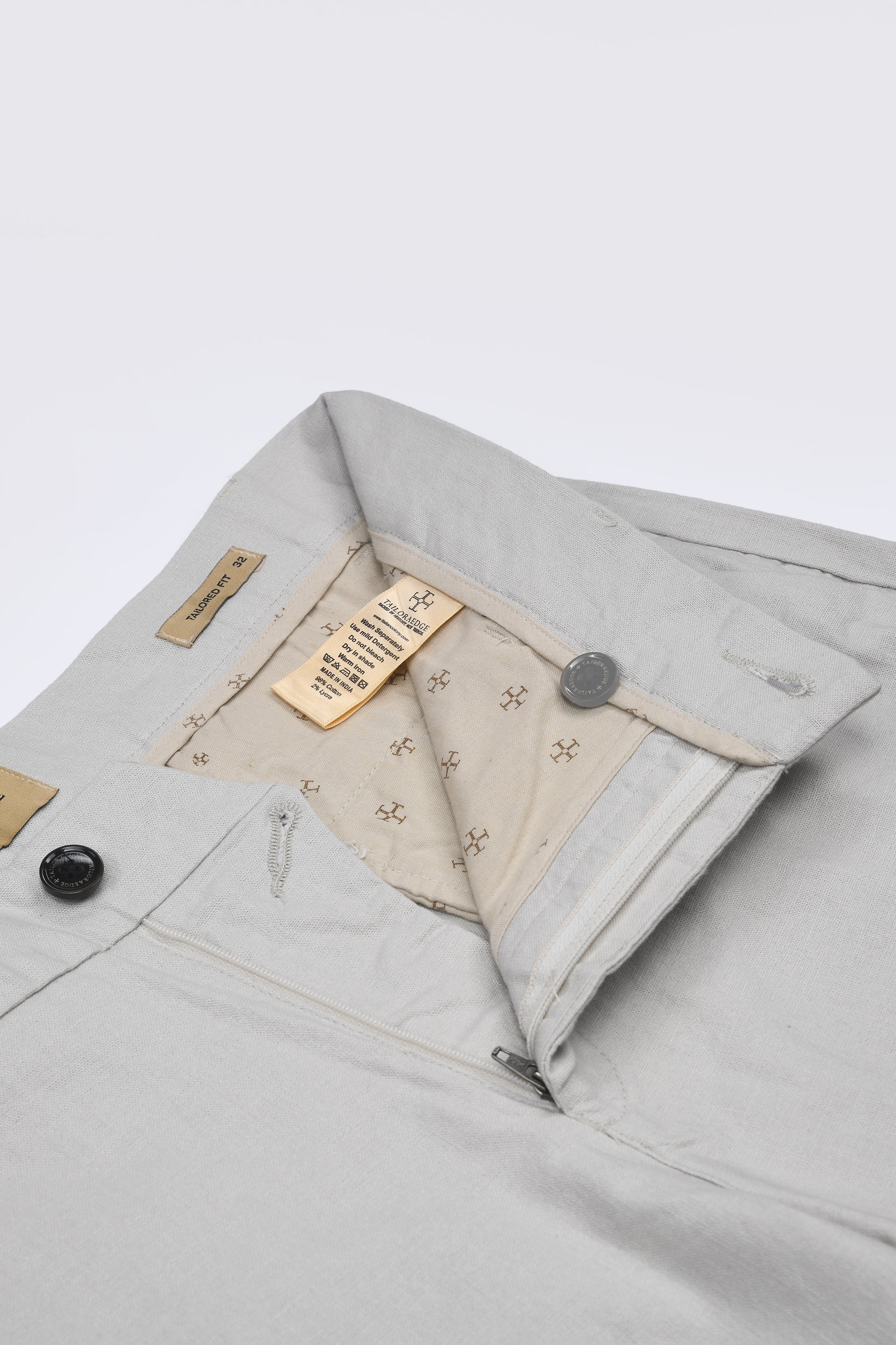 TIMELESS COTTON CHINOS- LINEN FEELS IN LIGHT GREY