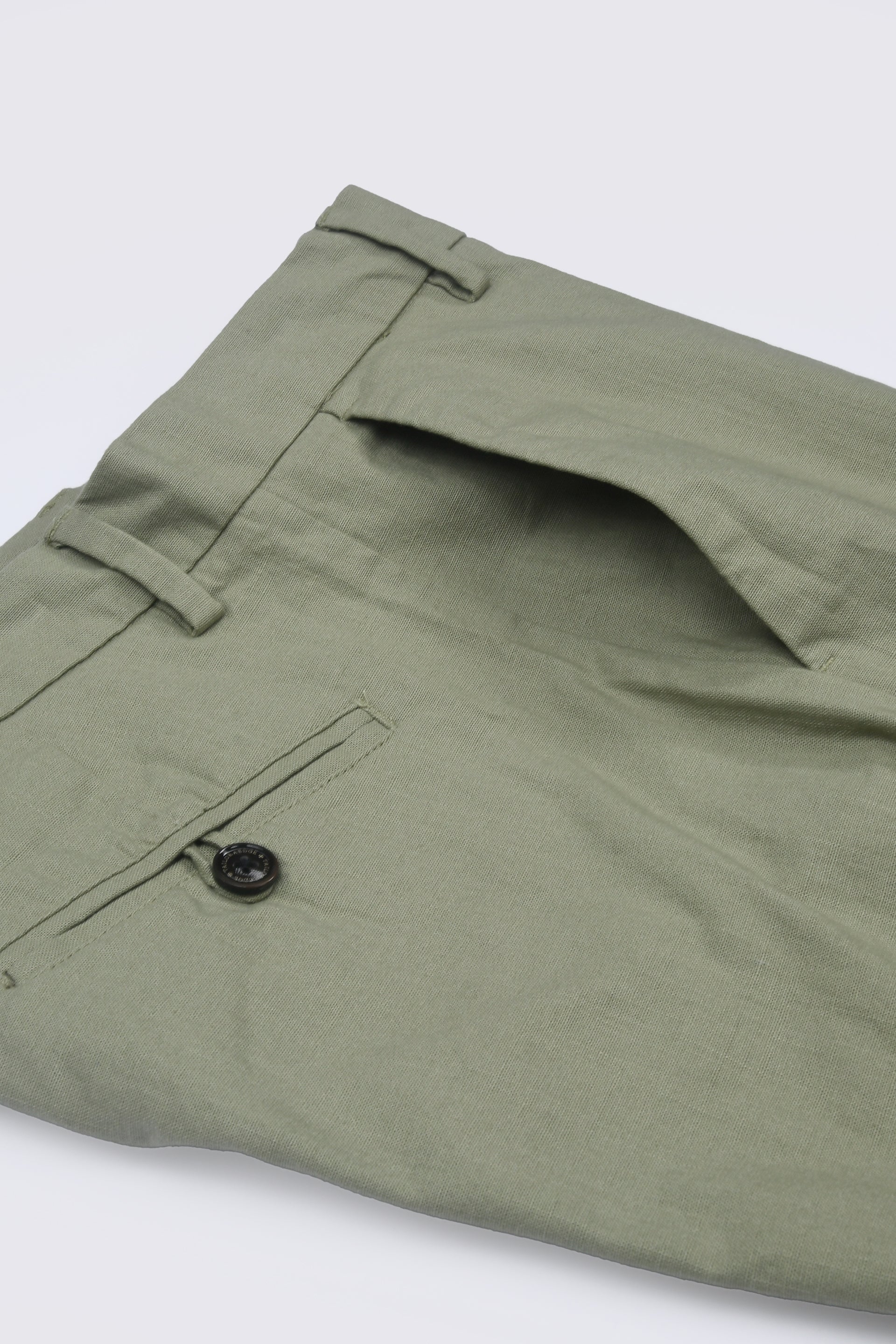 TIMELESS COTTON CHINOS- LINEN FEELS IN PISTACHIO