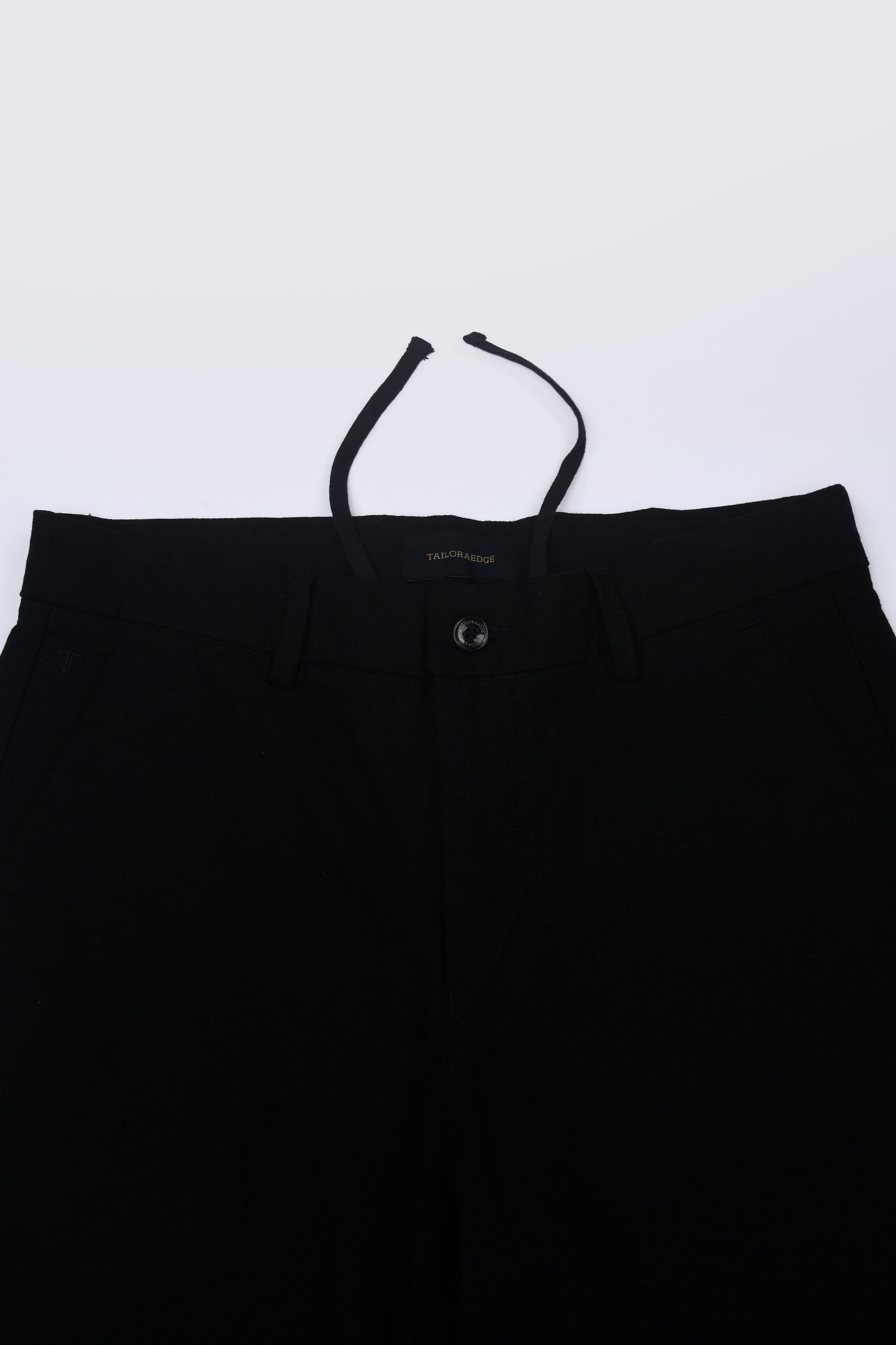 TIMELESS COTTON CHINOS- LINEN FEELS IN BLACK