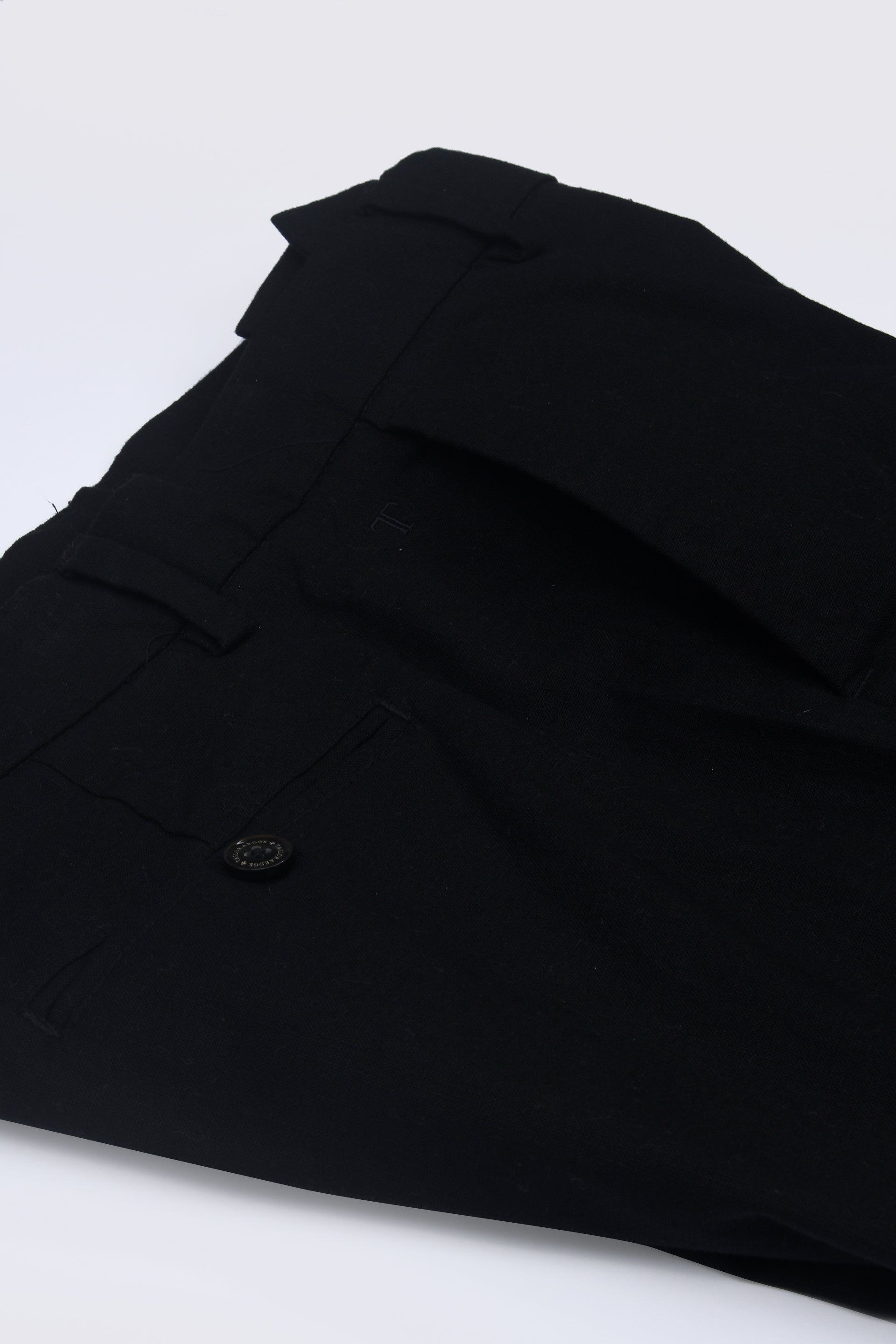 TIMELESS COTTON CHINOS- LINEN FEELS IN BLACK