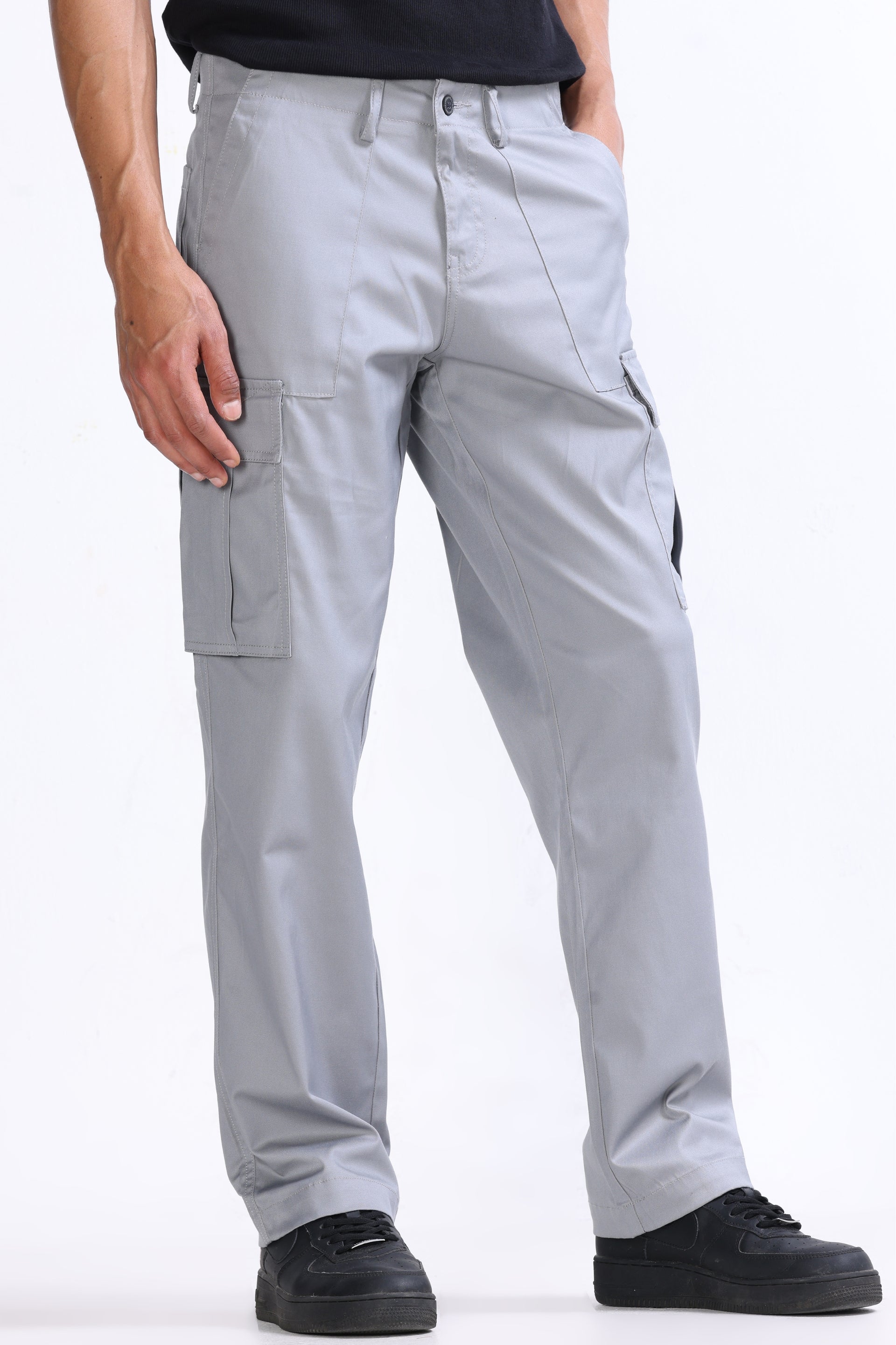 MASON RELAXED CARGO PANTS IN LIGHT GREY