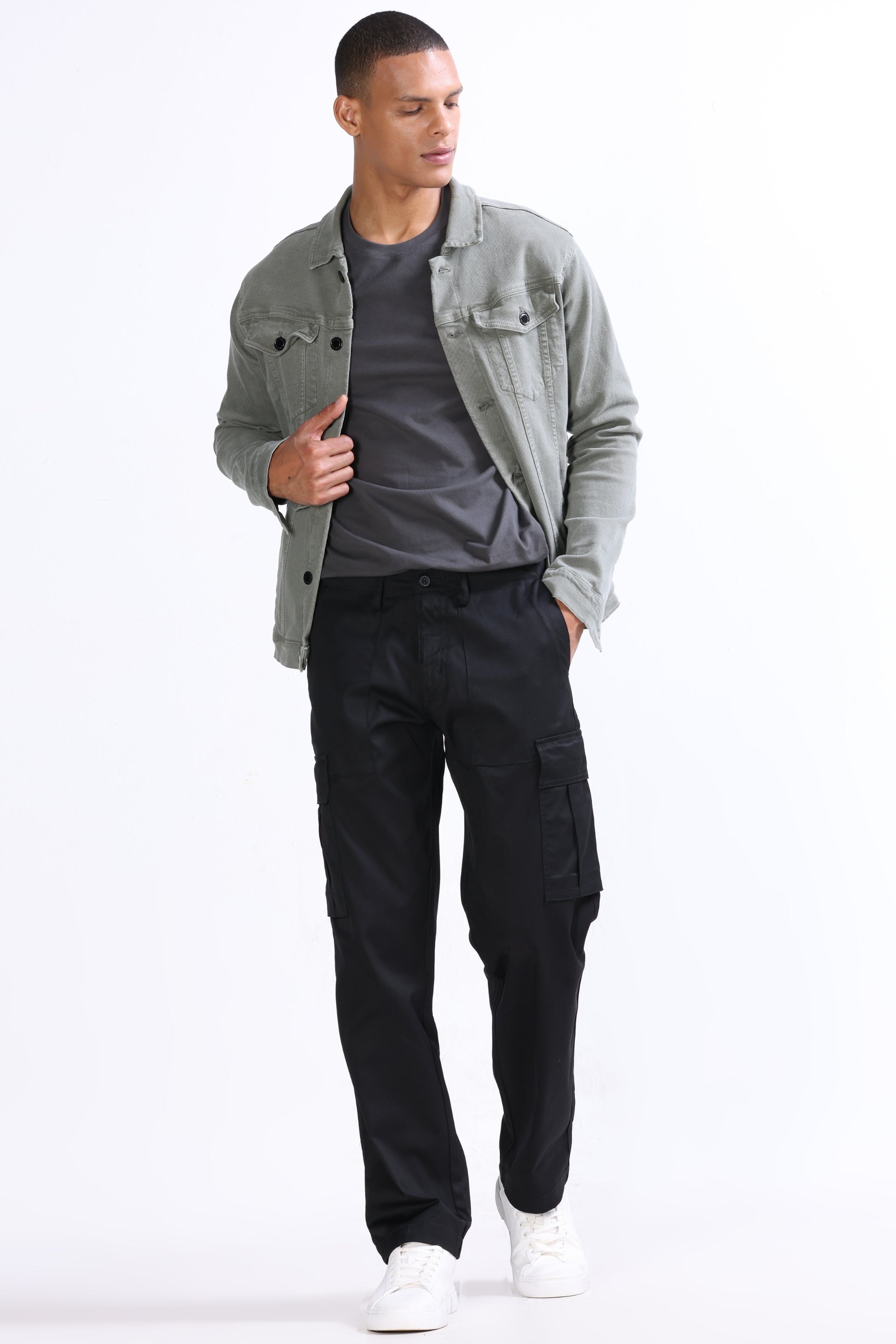 MASON RELAXED CARGO PANTS IN BLACK