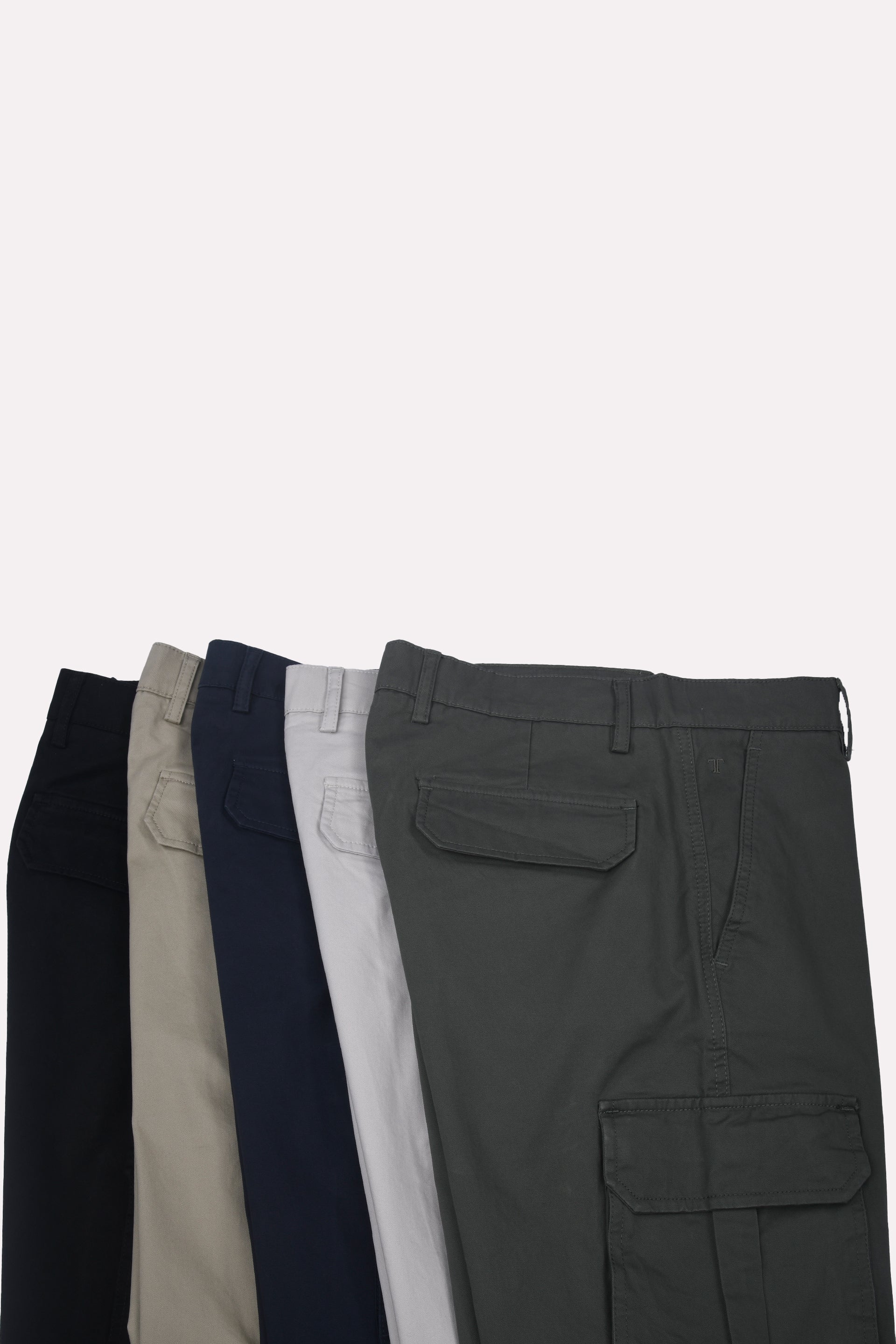 ELEVATED TWILL TAILORED CARGO PANTS IN OLIVE