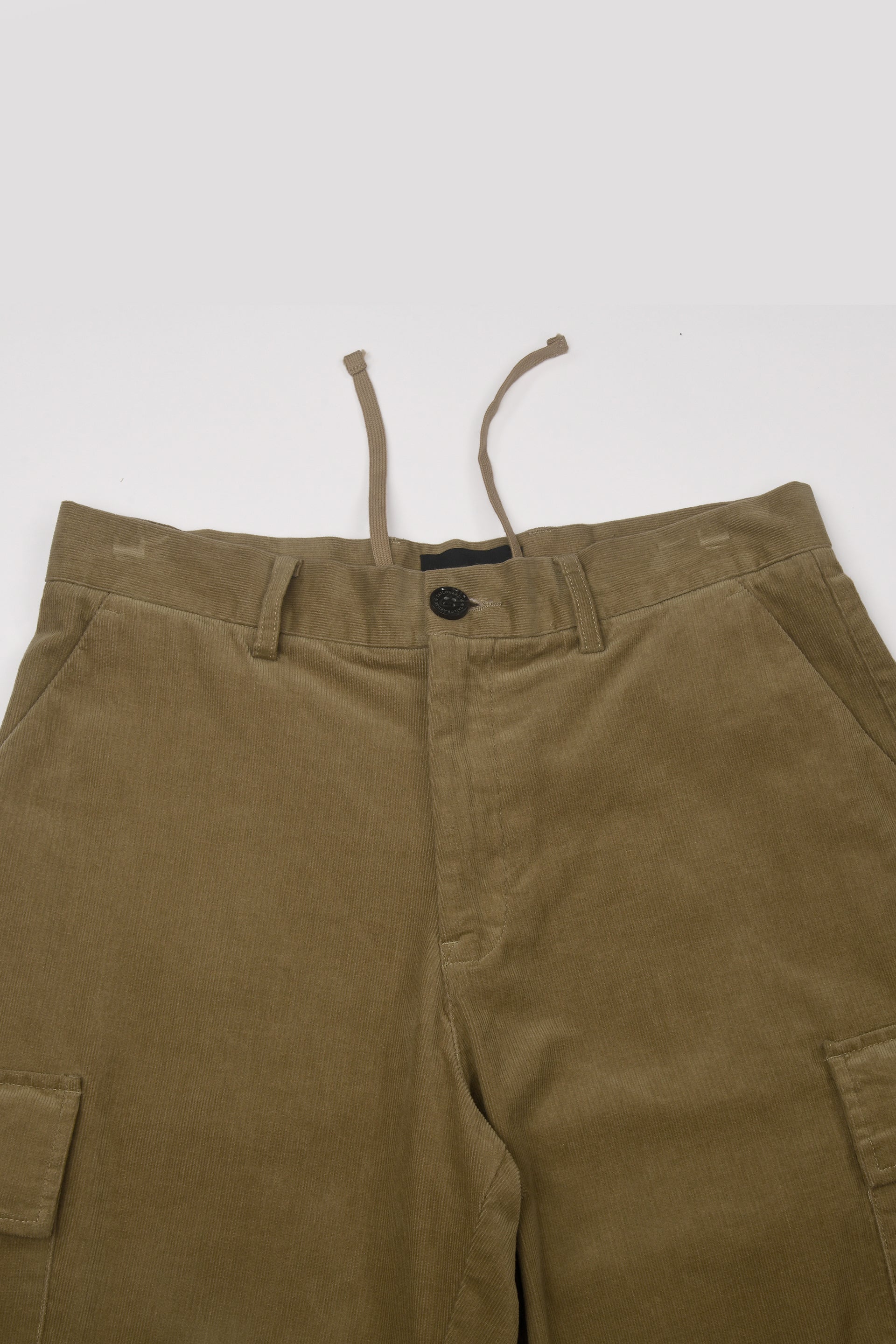 SOFT CORDUROY RELAXED CARGO PANTS IN BEIGE