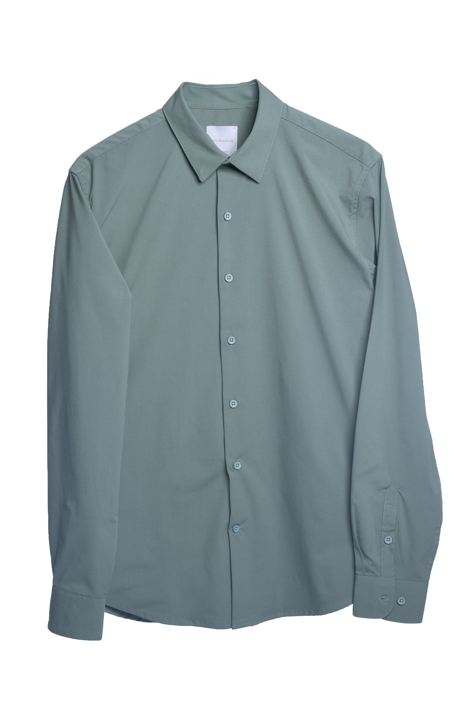 Easy Iron Office Stretch Shirt In Green