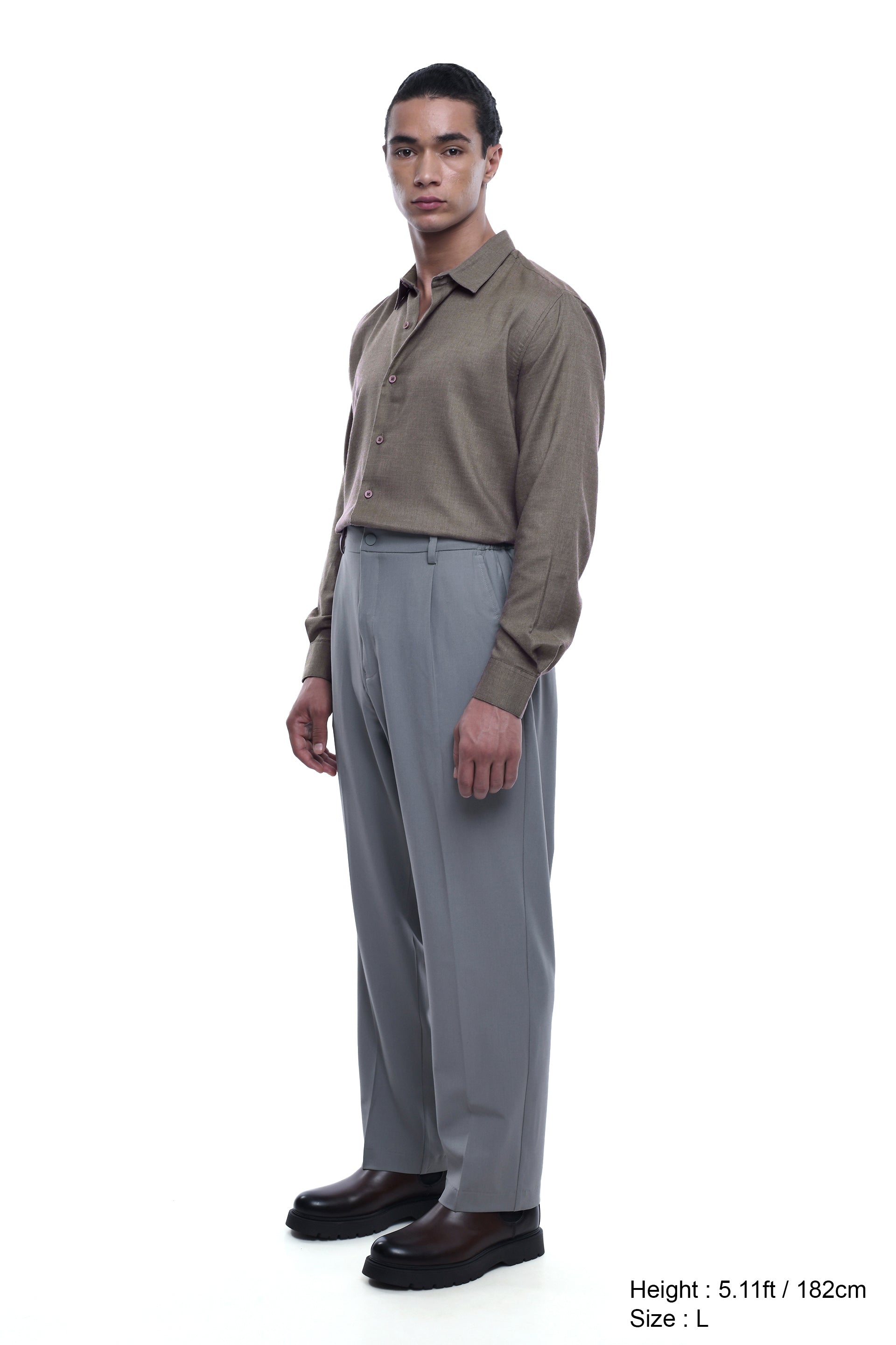 ROYAL OXFORD STRETCH SHIRT IN BEIGE