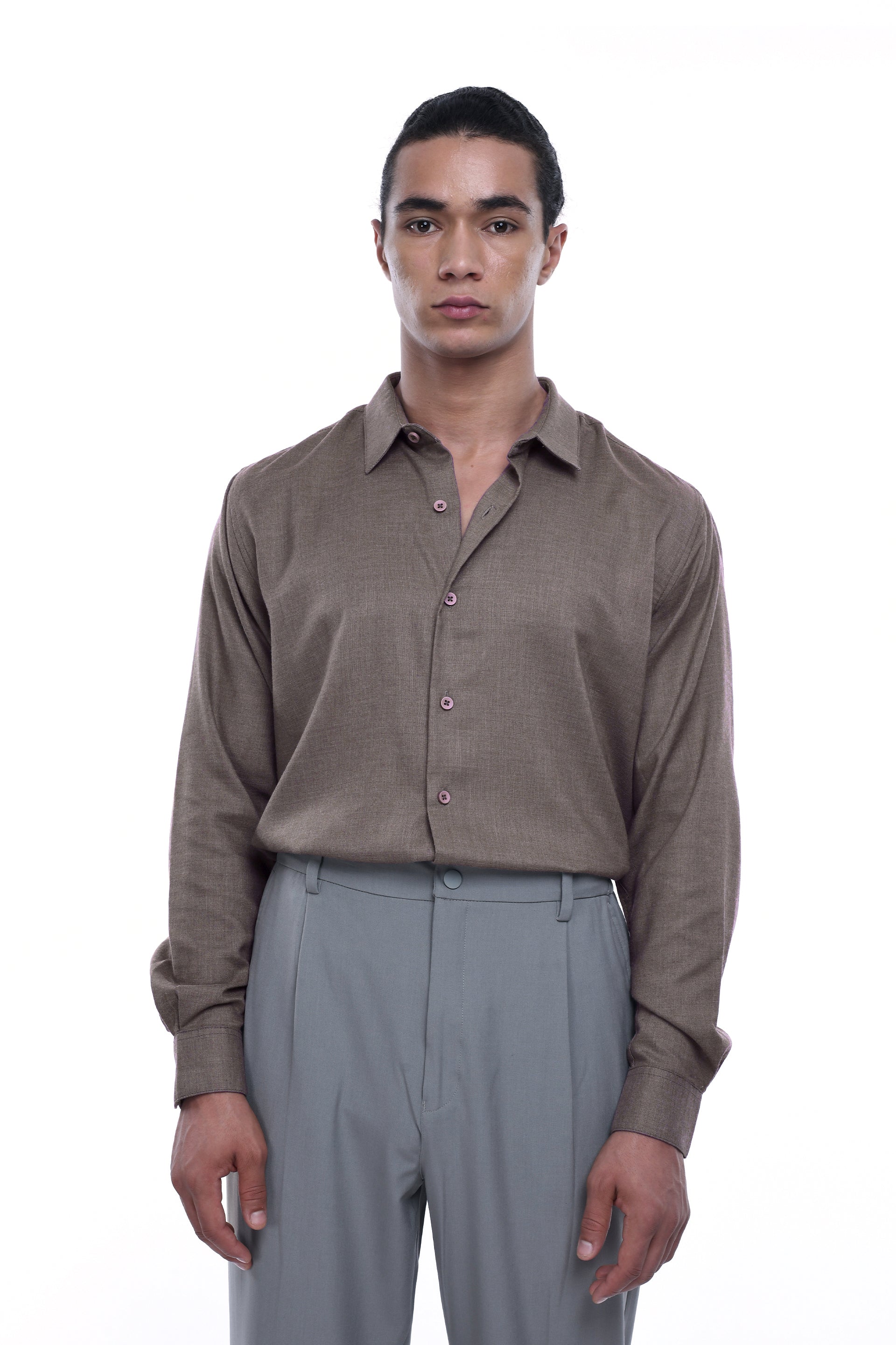ROYAL OXFORD STRETCH SHIRT IN BEIGE