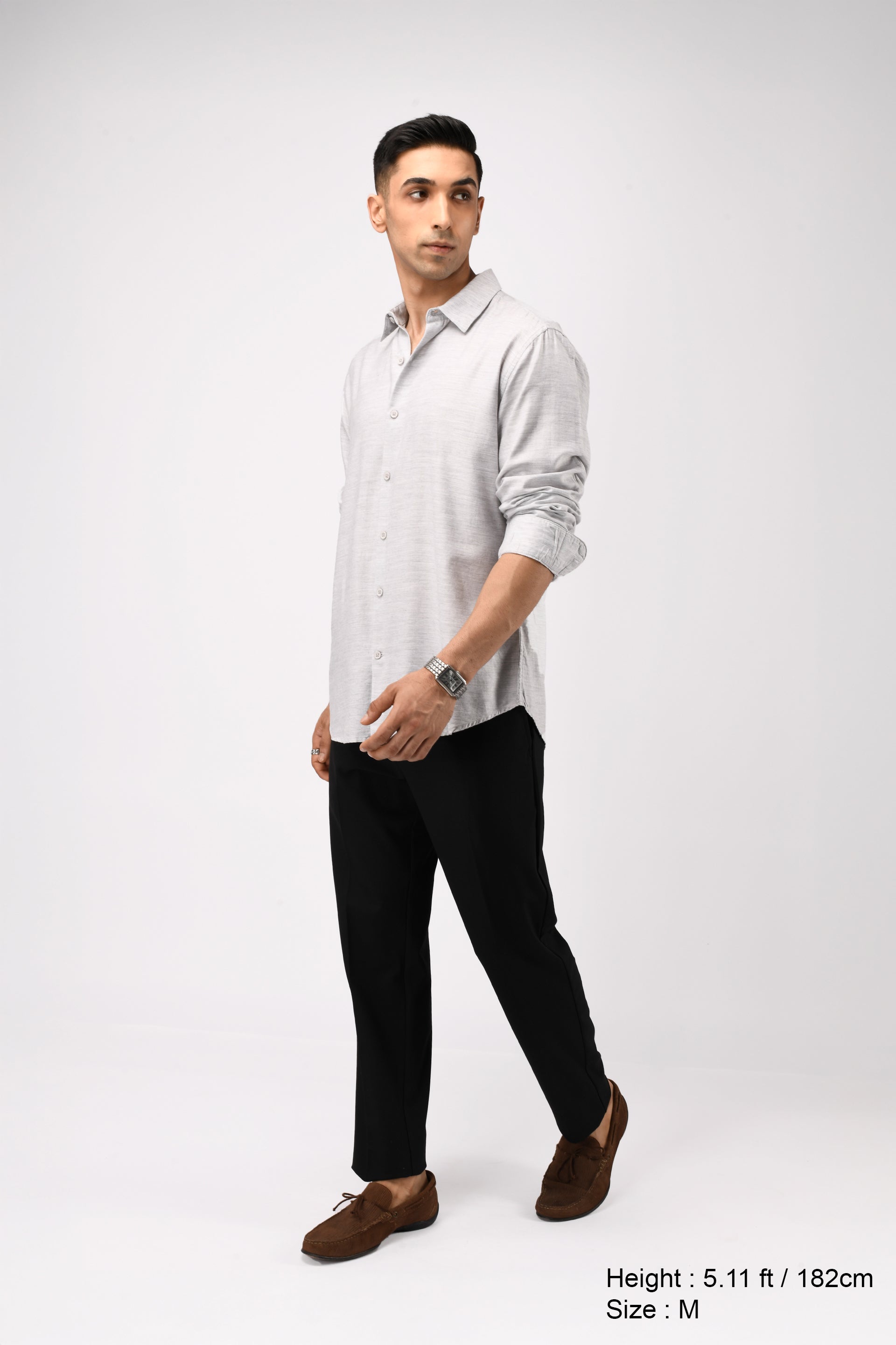 SOFT LYOCELL MELANGE SHIRT IN WHITE